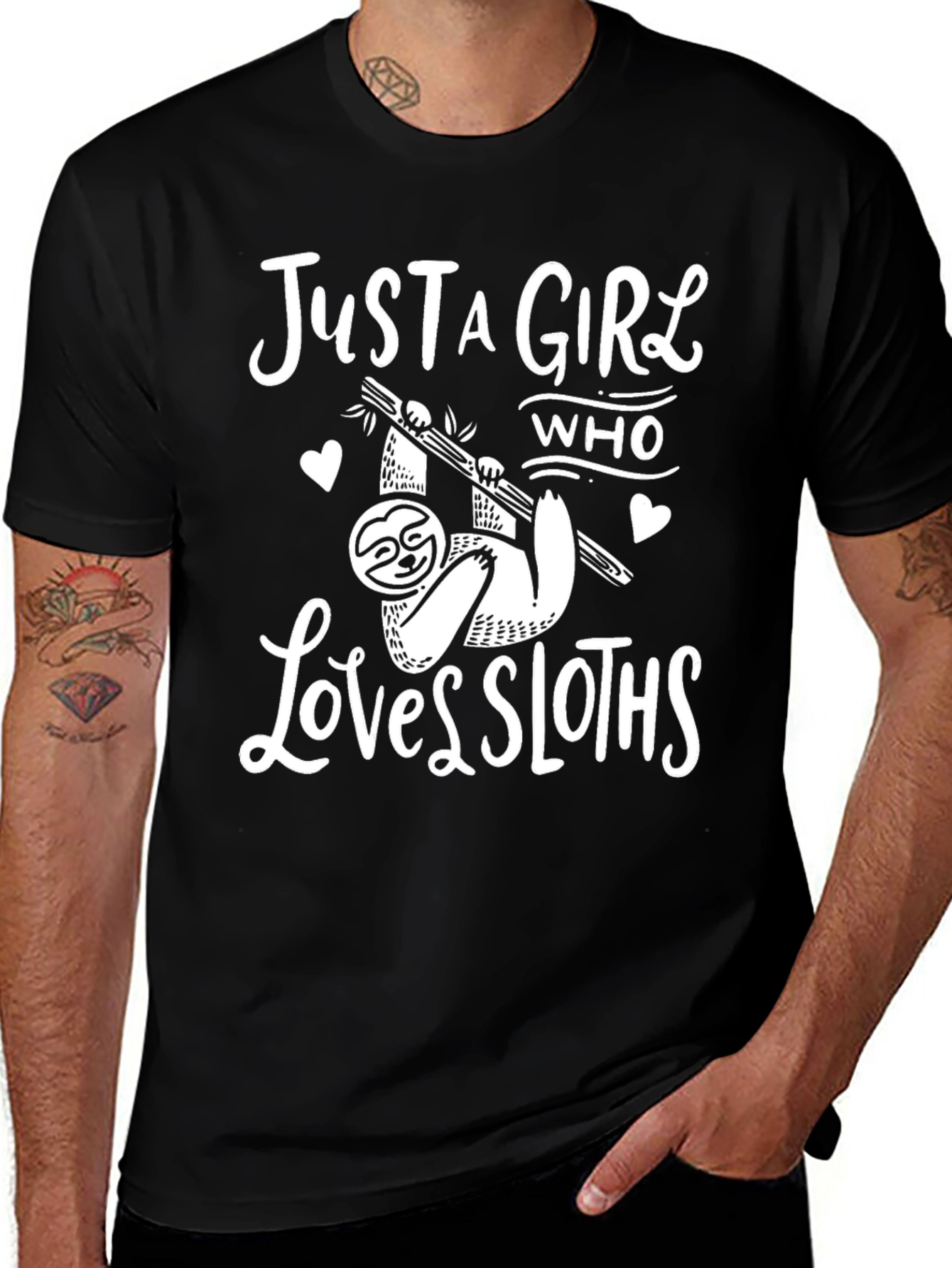Variant 4 of Just a Girl Who Loves Sloths T-Shirt