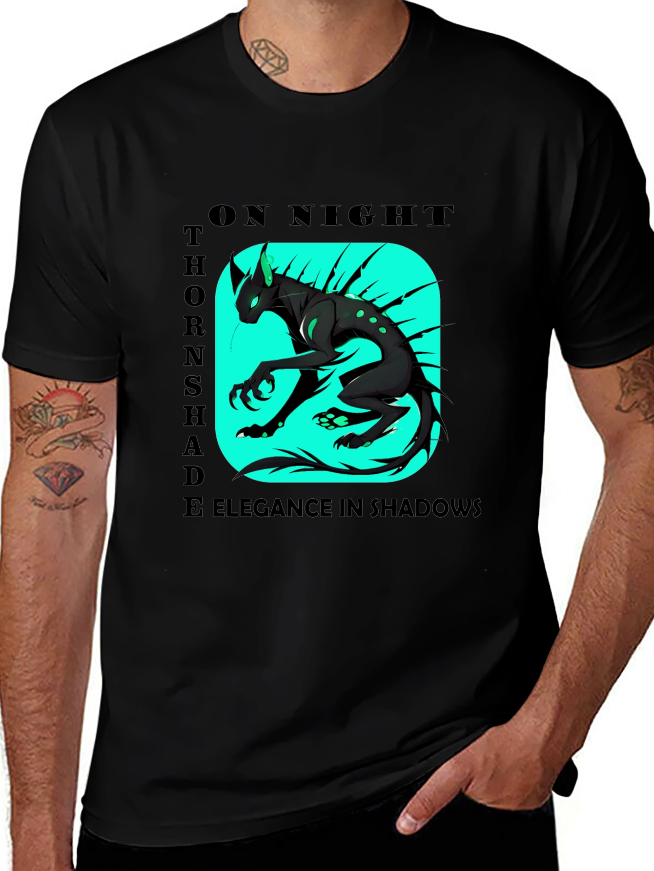 Thornshade Tee: Elegance in Shadows T-Shirt