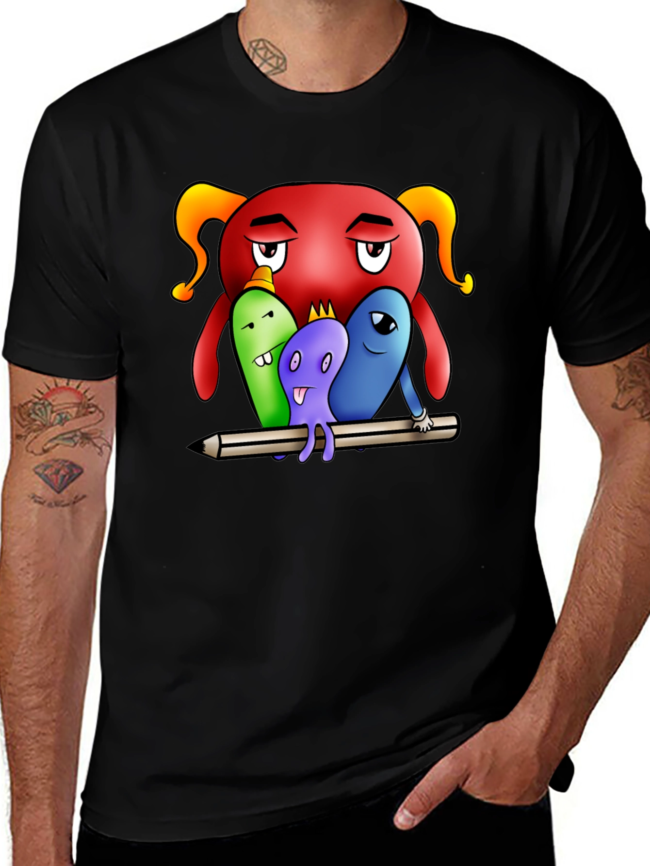 Variant 9 of Cartoon Monster Crew Graphic T-Shirt