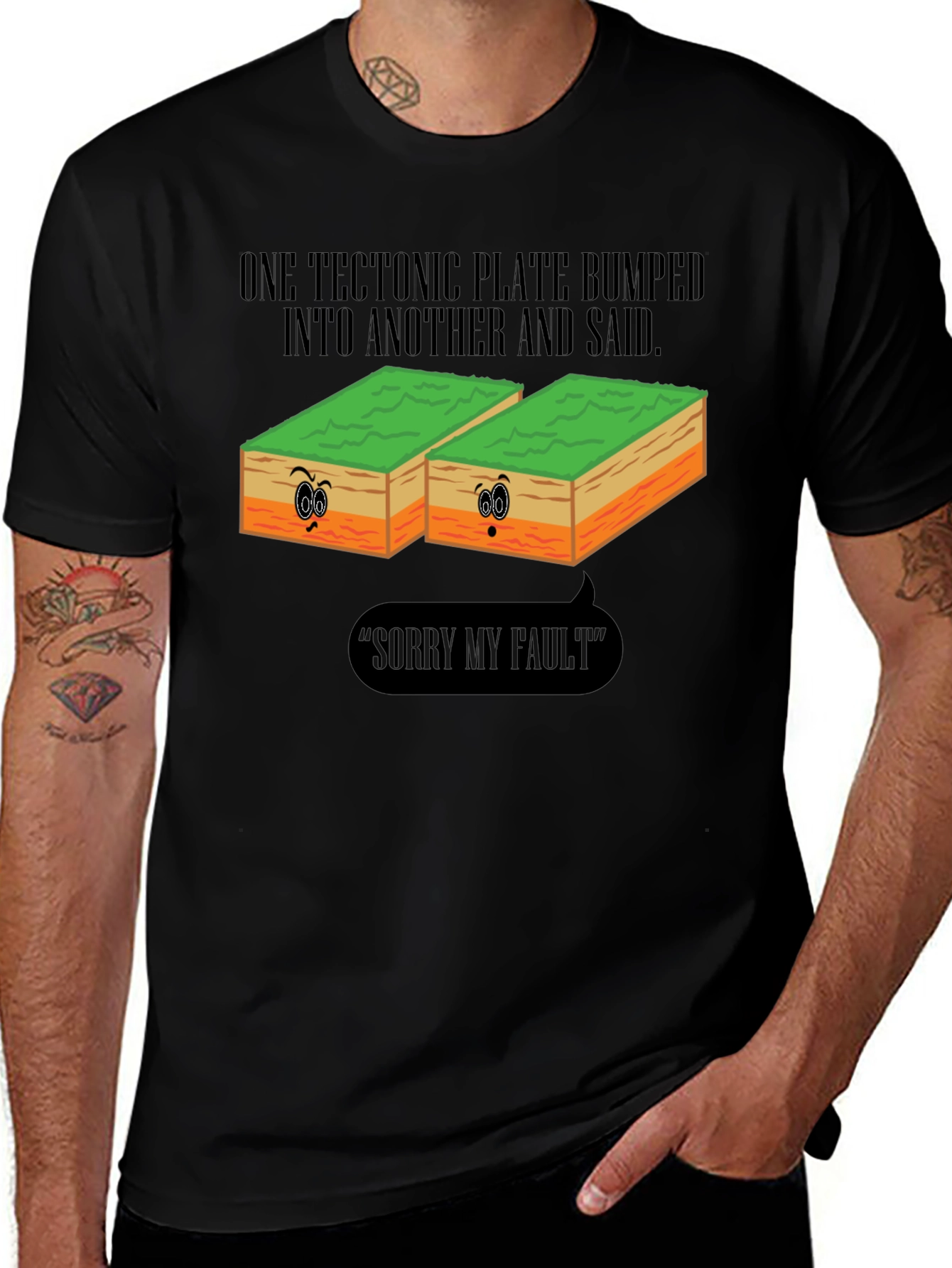 Tectonic Plate Humor Graphic Tee