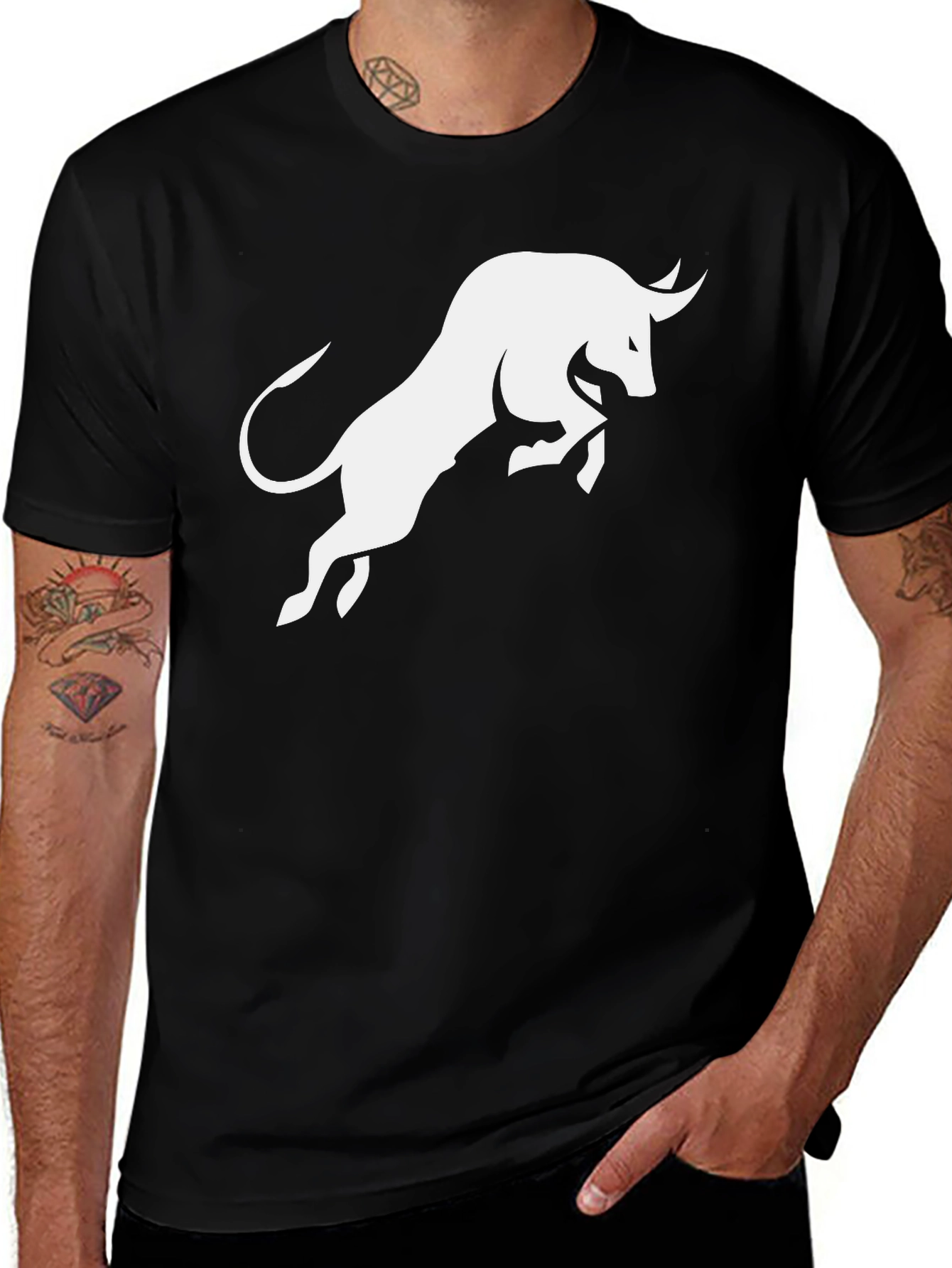 Variant 28 of Black Bull T-Shirt - Bold Graphic Tee