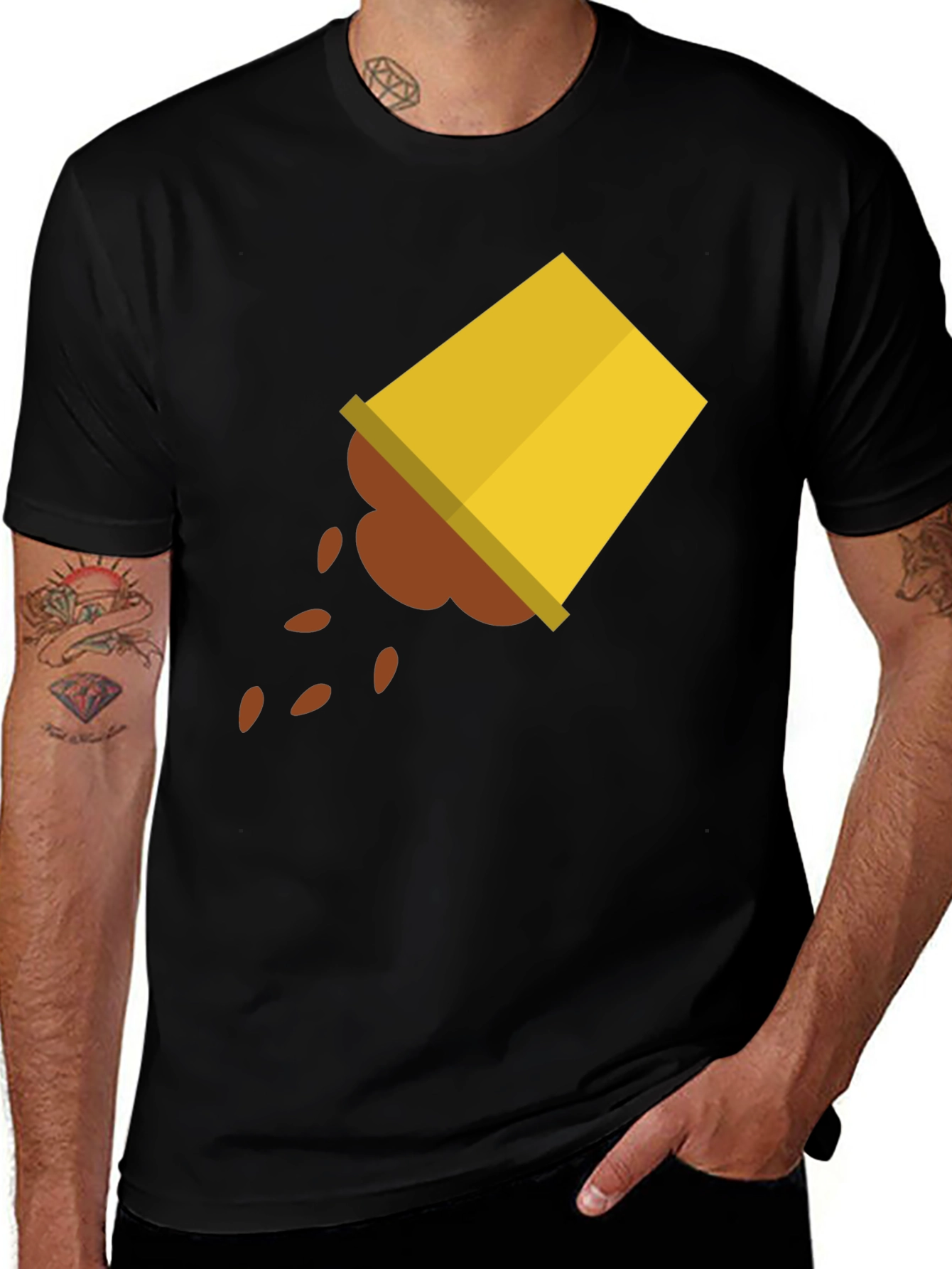 Variant 3 of Spilled Coffee Graphic Tee - Unisex Black T-Shirt