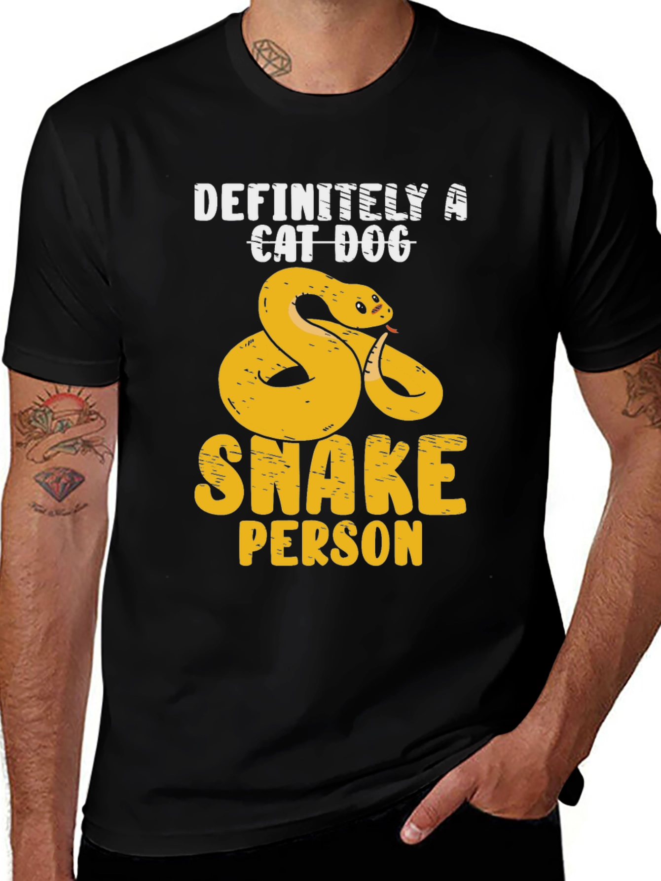 Variant 15 of Definitely A Cat Dog Snake Person T-Shirt