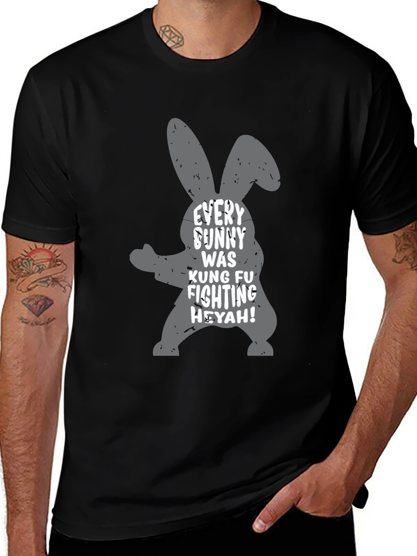 Kung Fu Fighting Bunny T-Shirt - Every Bunny Was Kung Fu Fighting