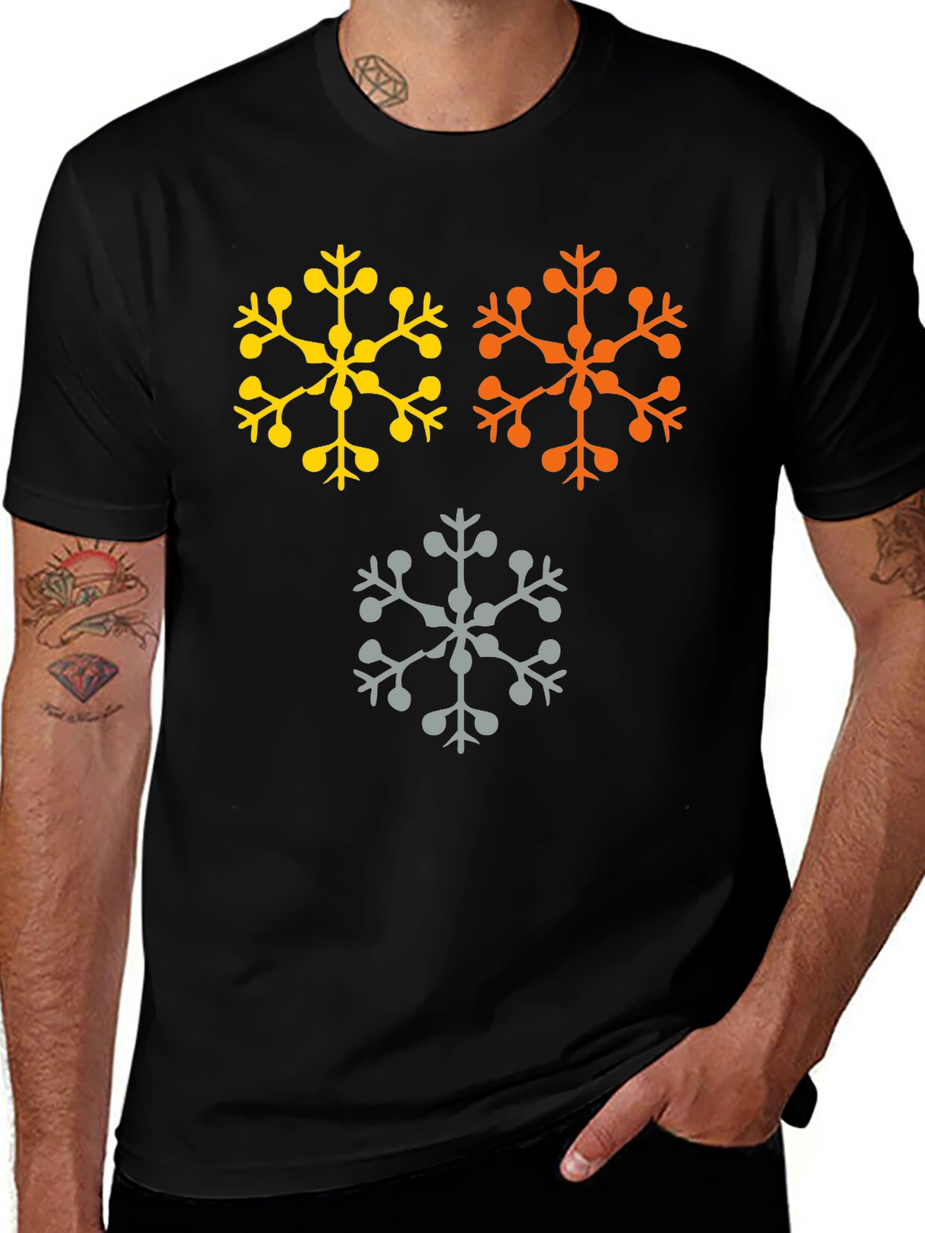 Variant 12 of Snowflake Graphic Tee - Stylish Cotton Comfort