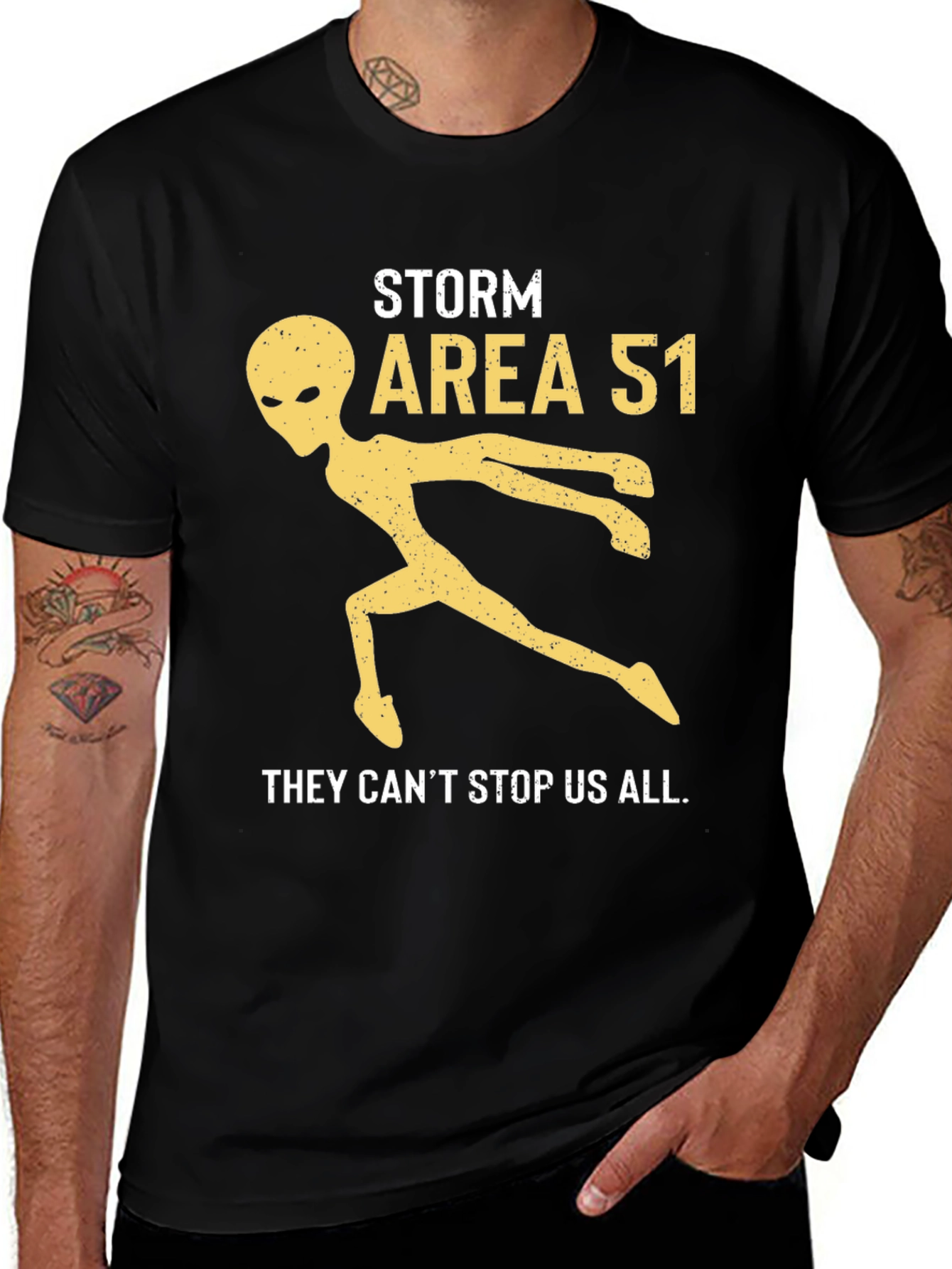 Storm Area 51 Graphic T-Shirt - They Can't Stop Us All