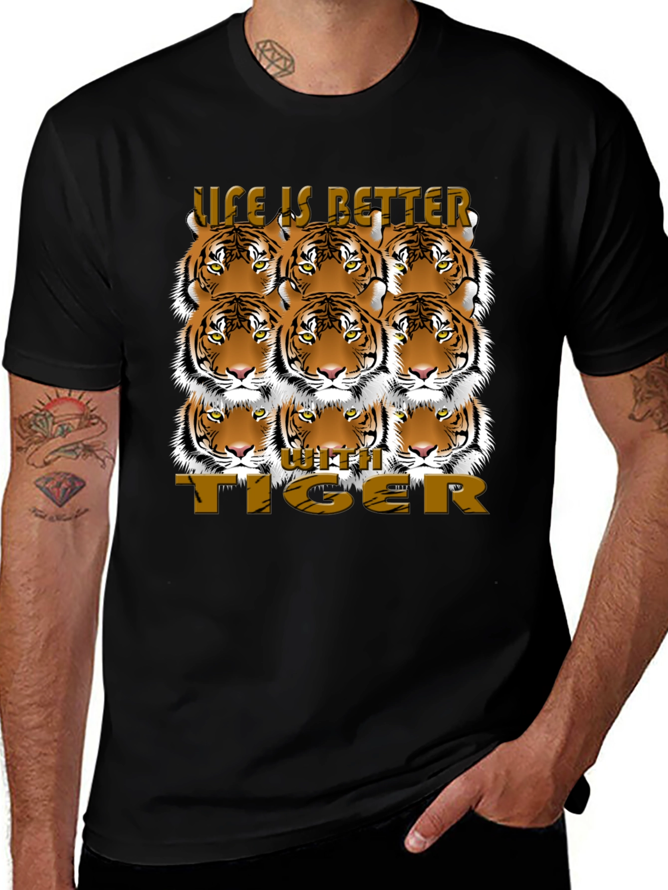 Variant 10 of Life is Better with TIGER Graphic Tee