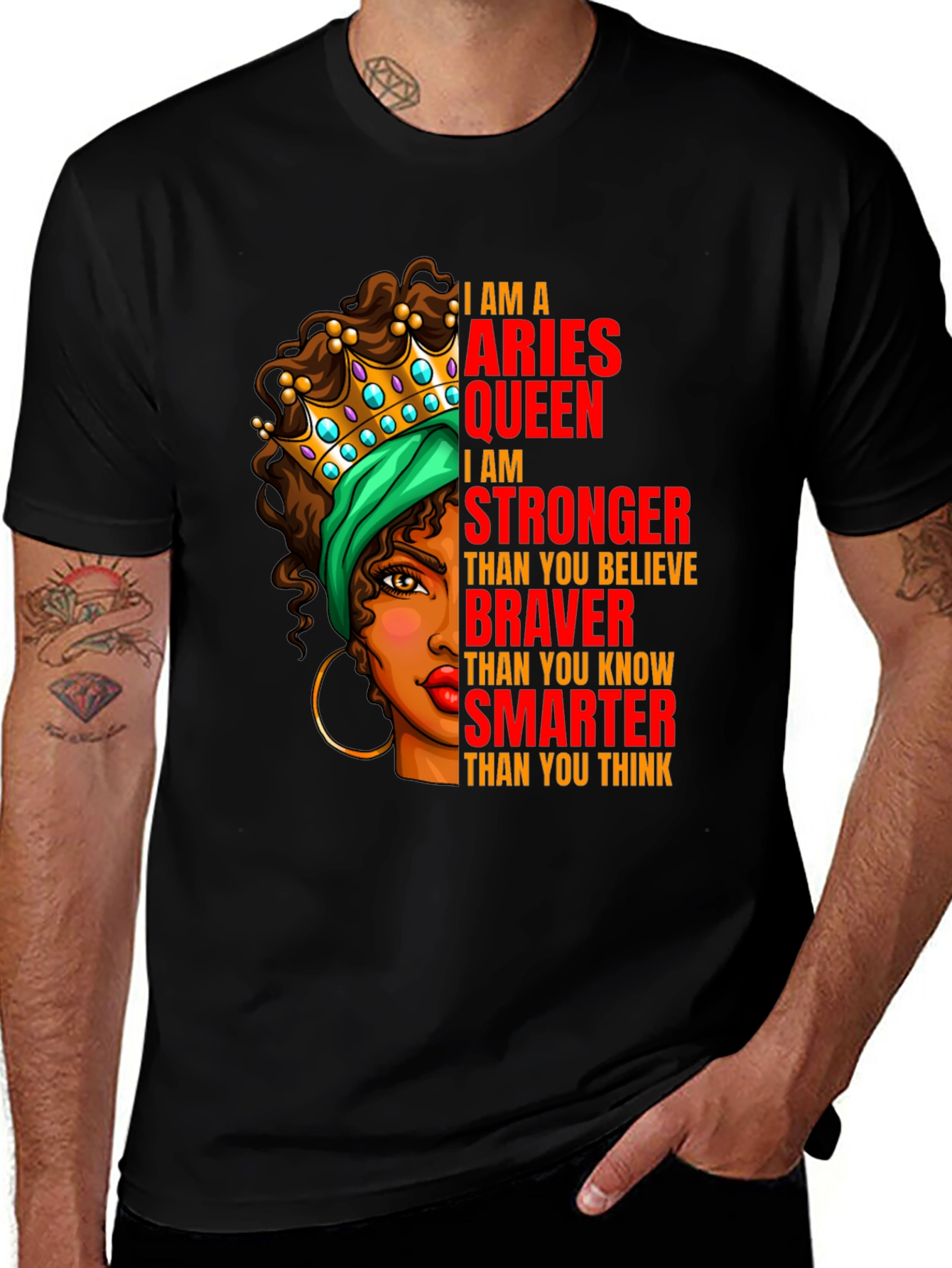 Aries Queen T-Shirt - Strong, Brave, Smart