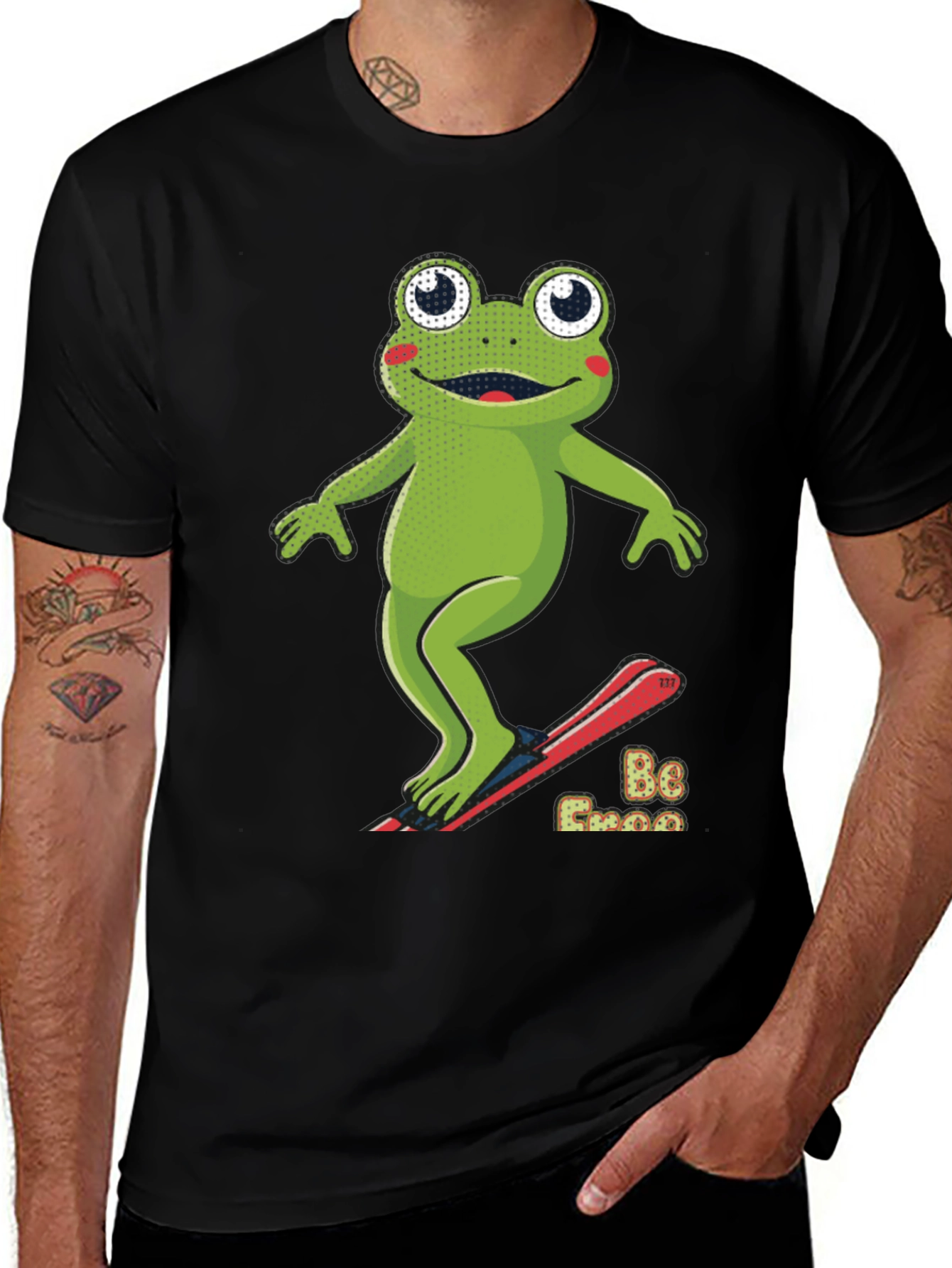 Variant 22 of Frog Skiing Graphic Tee - Be Good T-Shirt