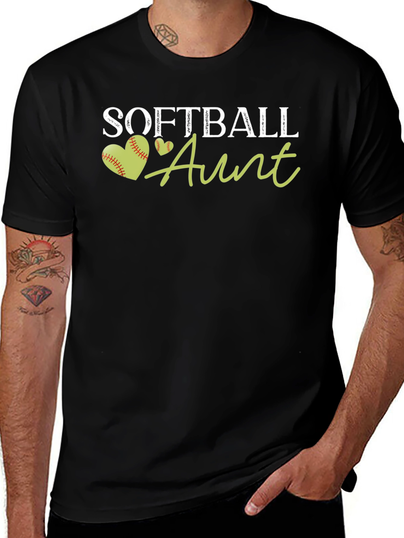 Softball Aunt T-Shirt - Gift for Softball Loving Aunts