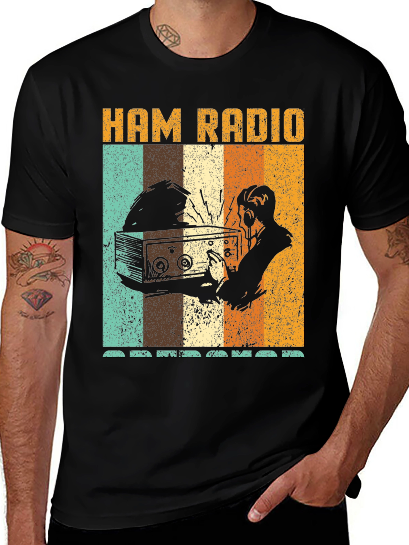 Variant 24 of Ham Radio Operator T-Shirt Vintage Design