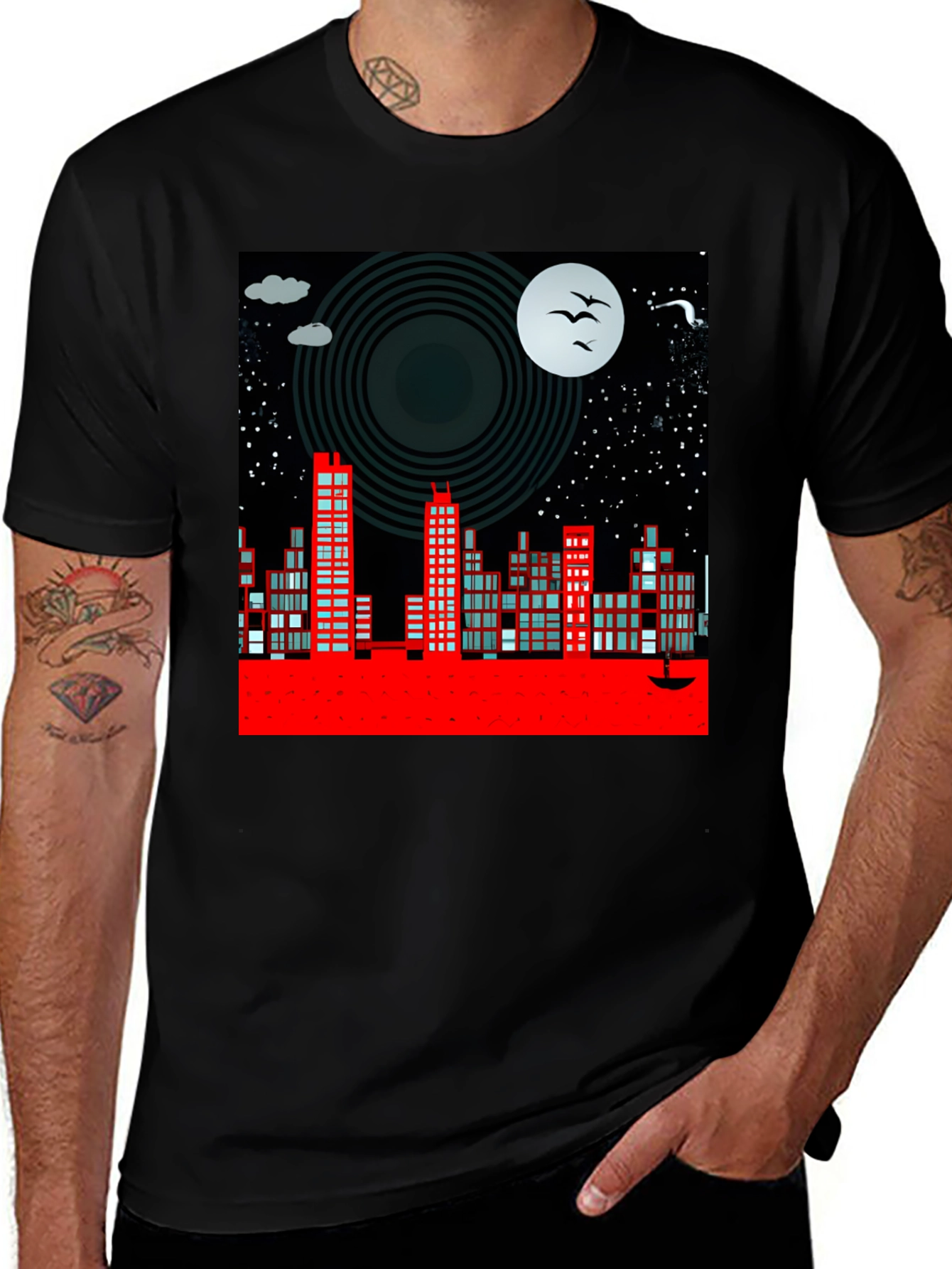 Cityscape Graphic Tee - Stylish Urban Design