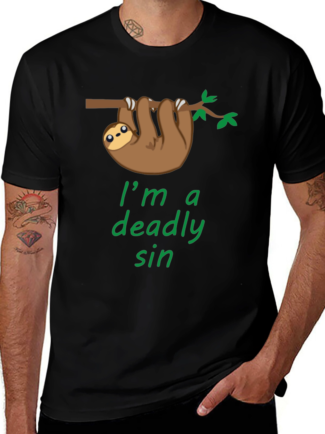 Variant 9 of Sloth Deadly Sin Graphic Tee - Cute & Comfy!