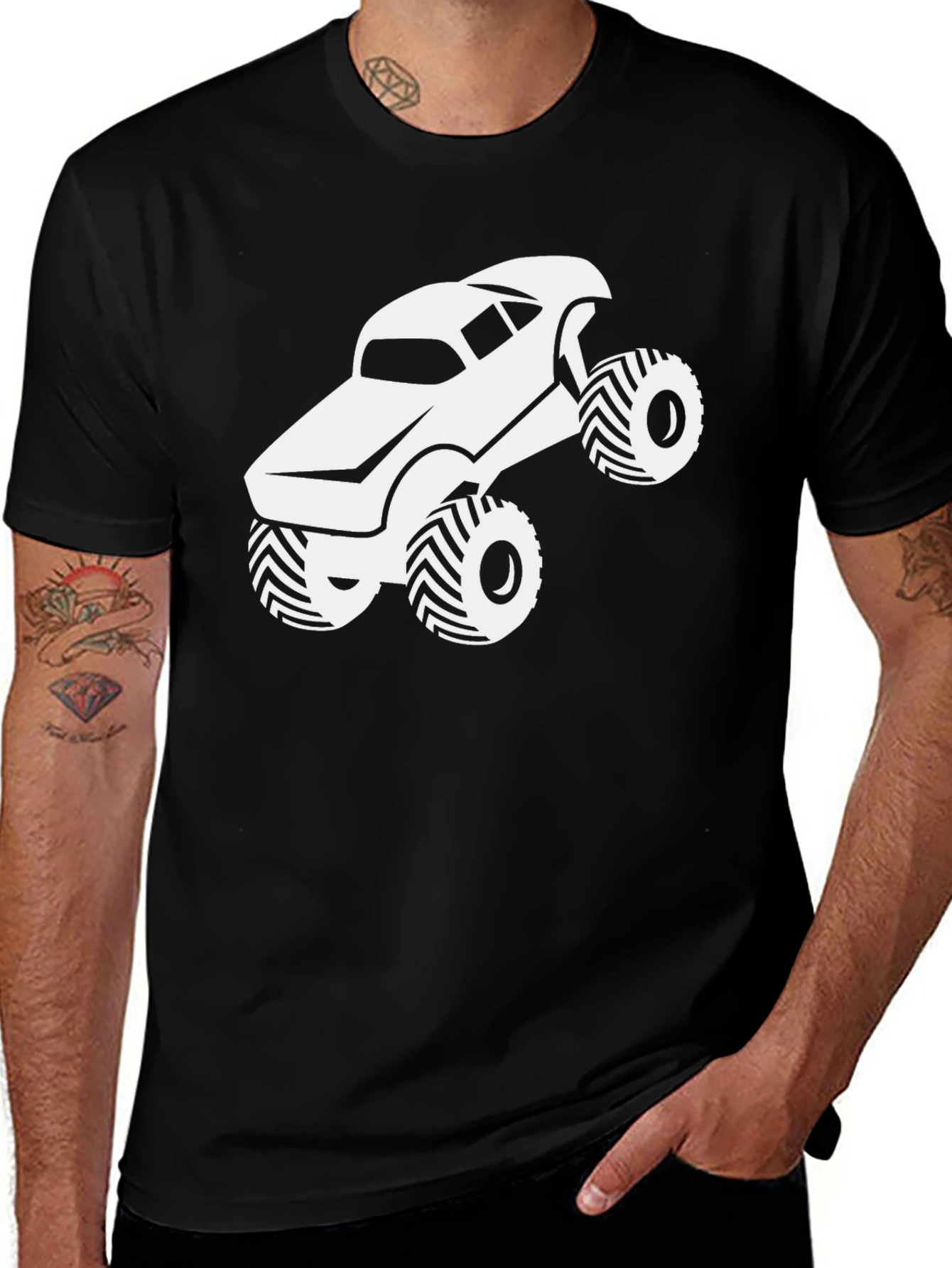 Variant 24 of Monster Truck Graphic Tee - Black