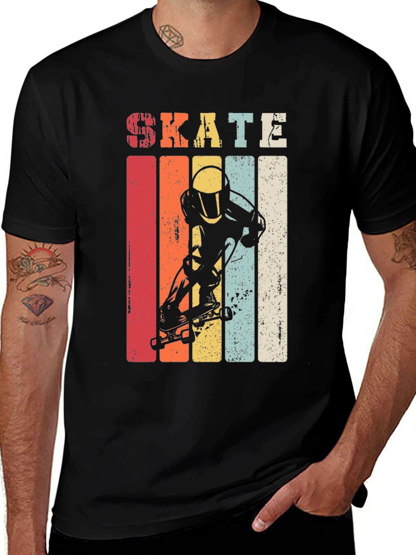 Variant 10 of Retro Skate T-Shirt - Cool Skater Design