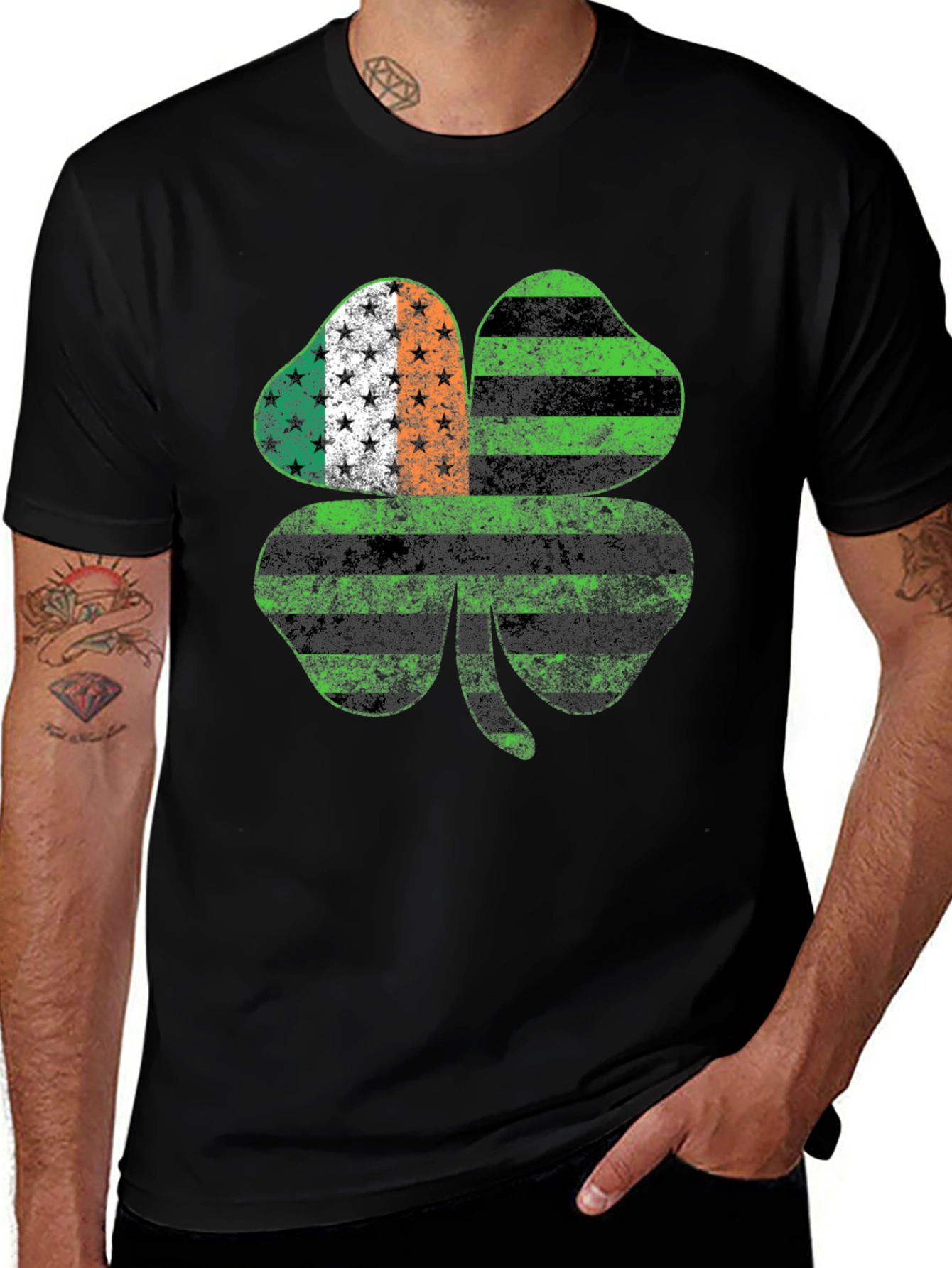 St. Patrick's Day Clover Graphic Tee