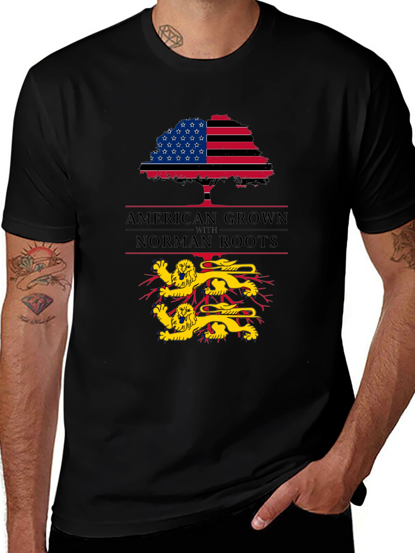 Variant 23 of American Grown Norman Roots T-Shirt