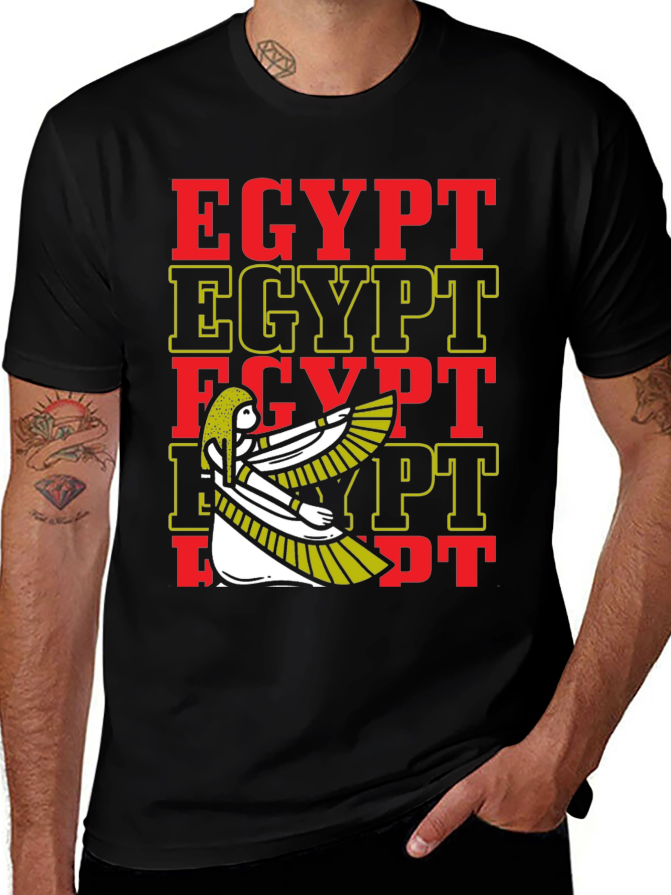 Variant 19 of Egypt Graphic Tee - Black
