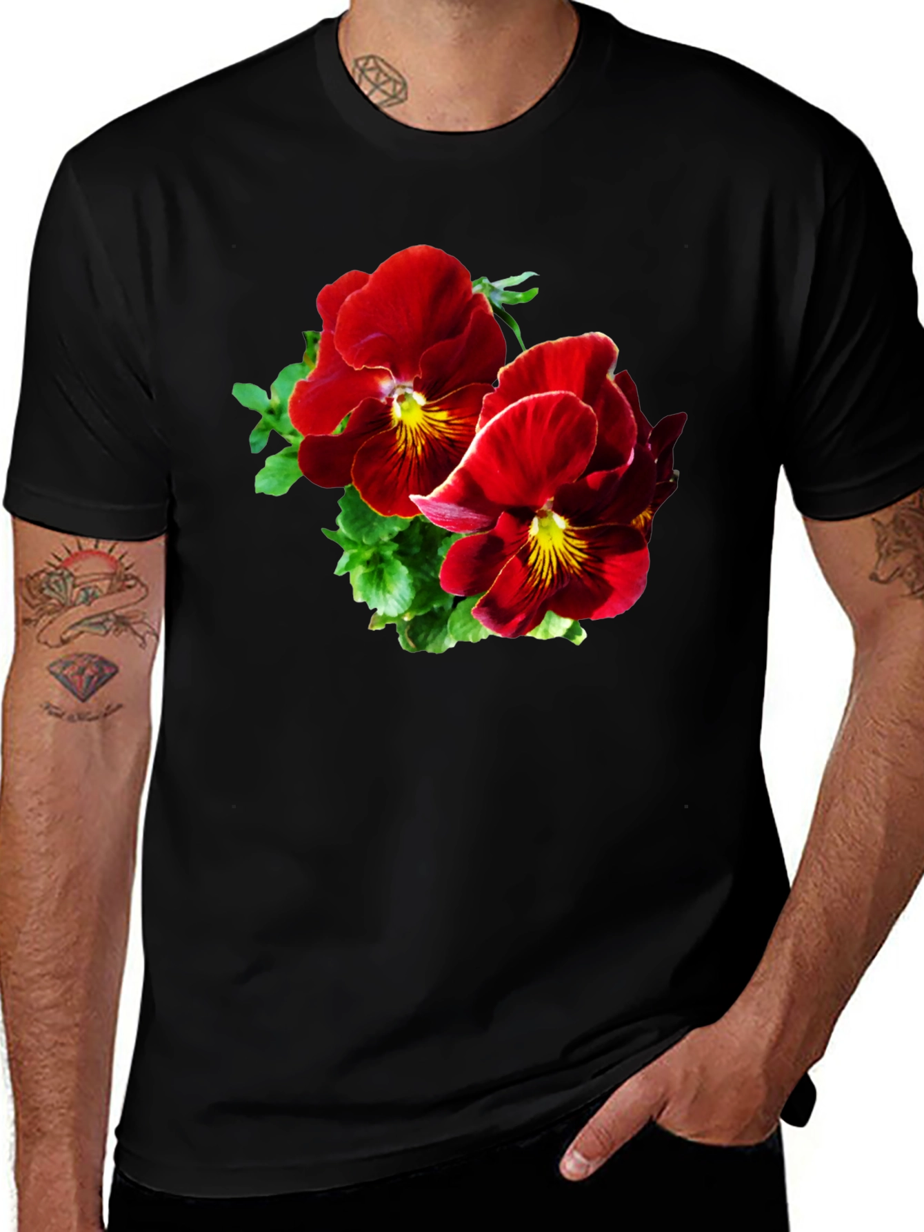 Variant 15 of Floral Print Crew Neck T-Shirt