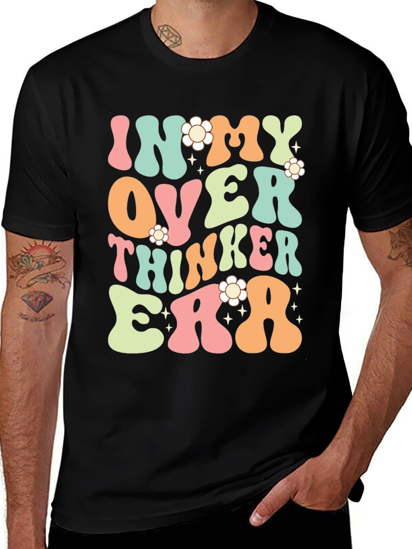 Variant 27 of In My Overthinker Era Black Graphic Tee