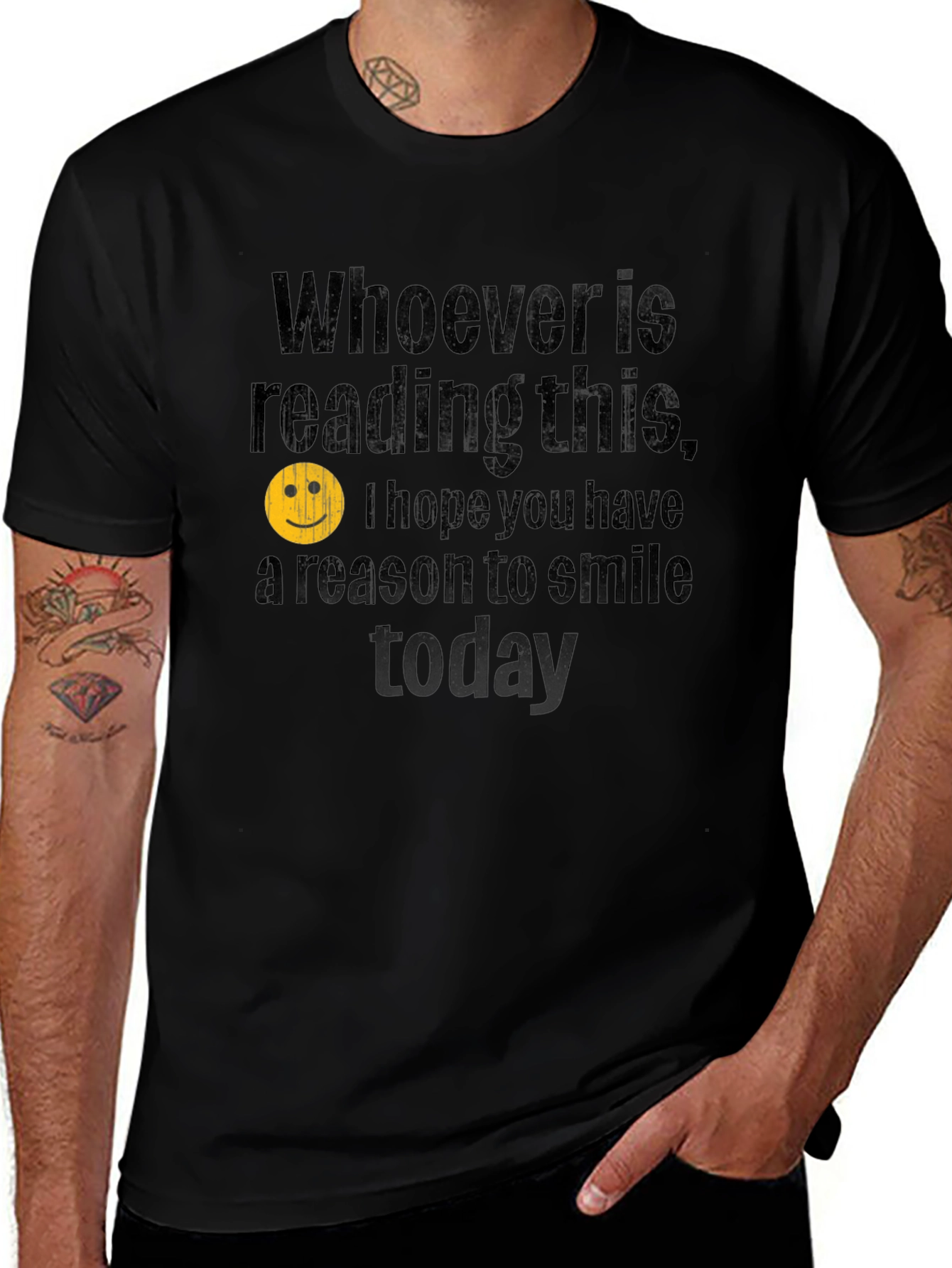 Variant 18 of Smile Today Graphic Tee - Comfort & Positivity