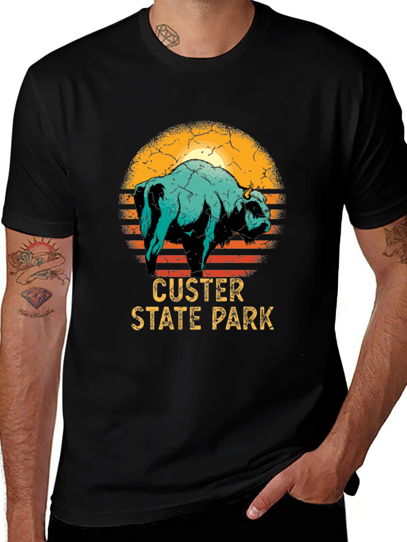 Variant 22 of Custer State Park Bison Graphic Tee