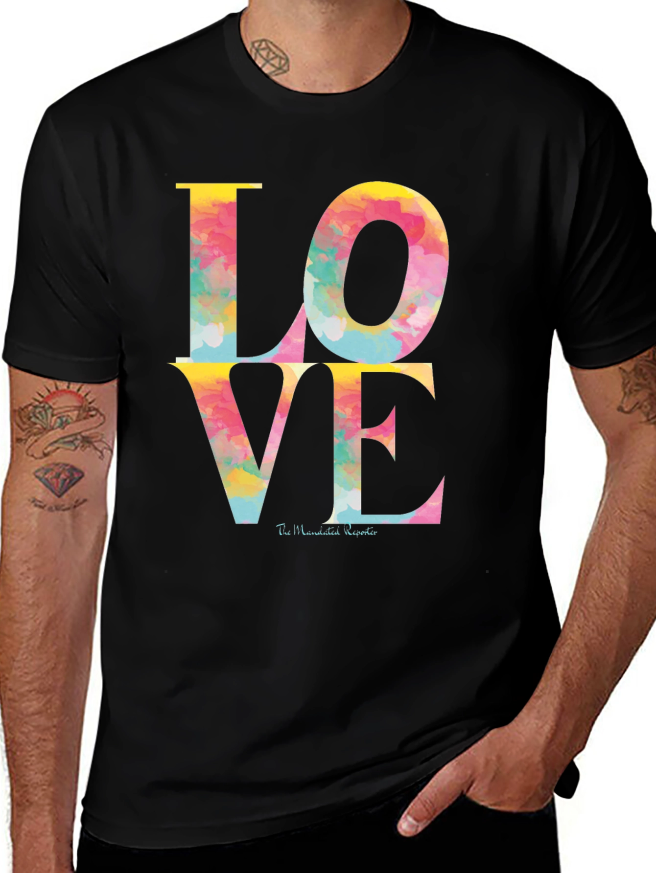 Variant 15 of Watercolor LOVE Graphic Tee - Stylish Unisex T-Shirt