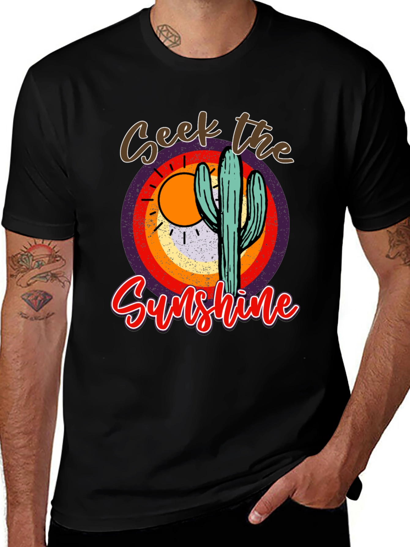 Seek the Sunshine Cactus Graphic Tee