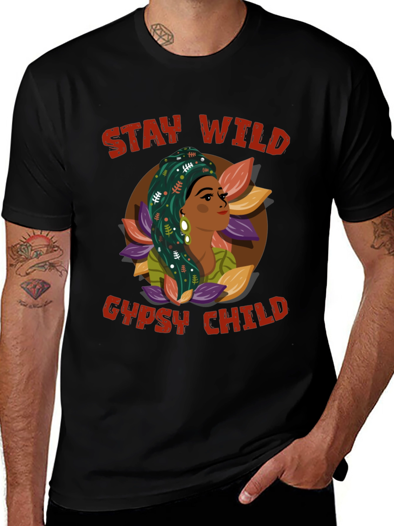 Variant 14 of Stay Wild Gypsy Child Graphic Tee