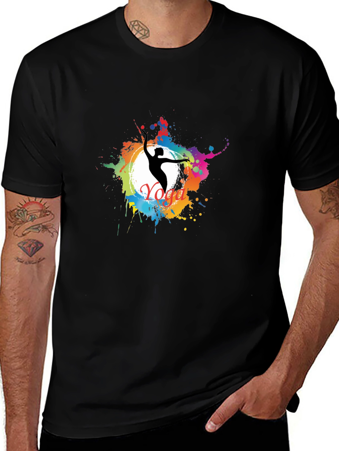 Variant 5 of Yoga Splash Black T-Shirt