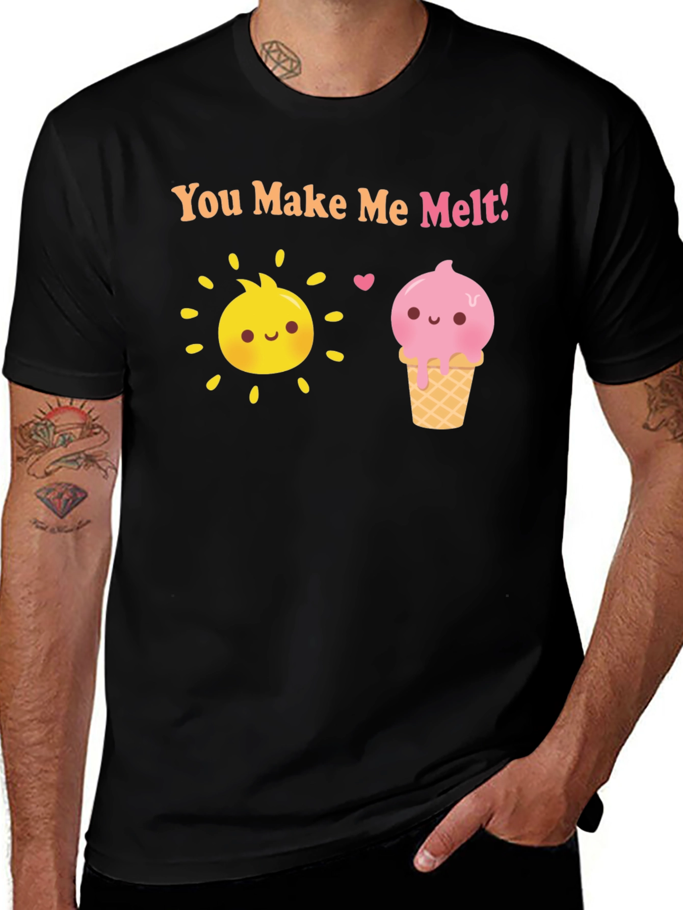 Variant 10 of Cute "You Make Me Melt!" Graphic T-Shirt