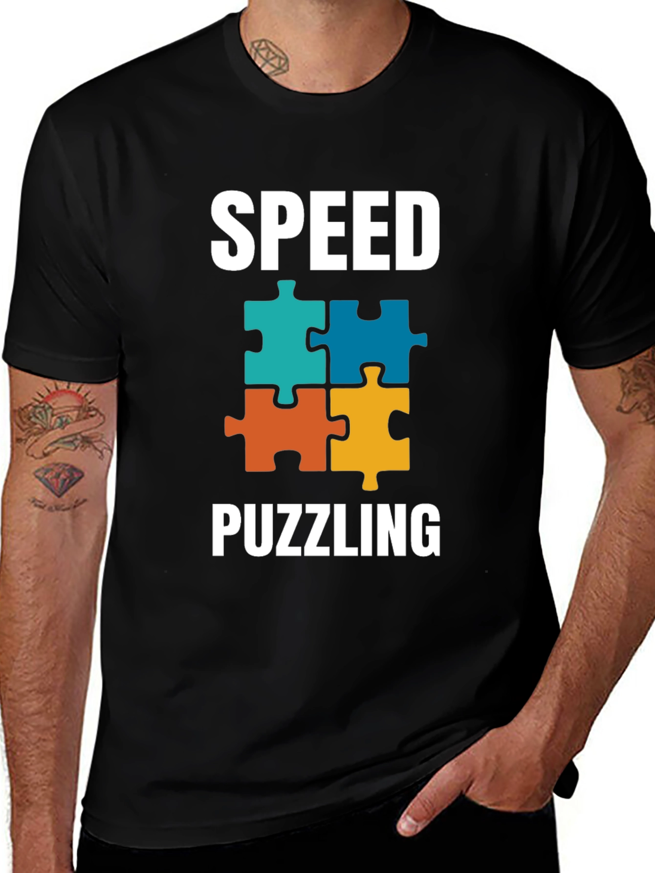 Variant 28 of Speed Puzzling T-Shirt - Autism Awareness Tee