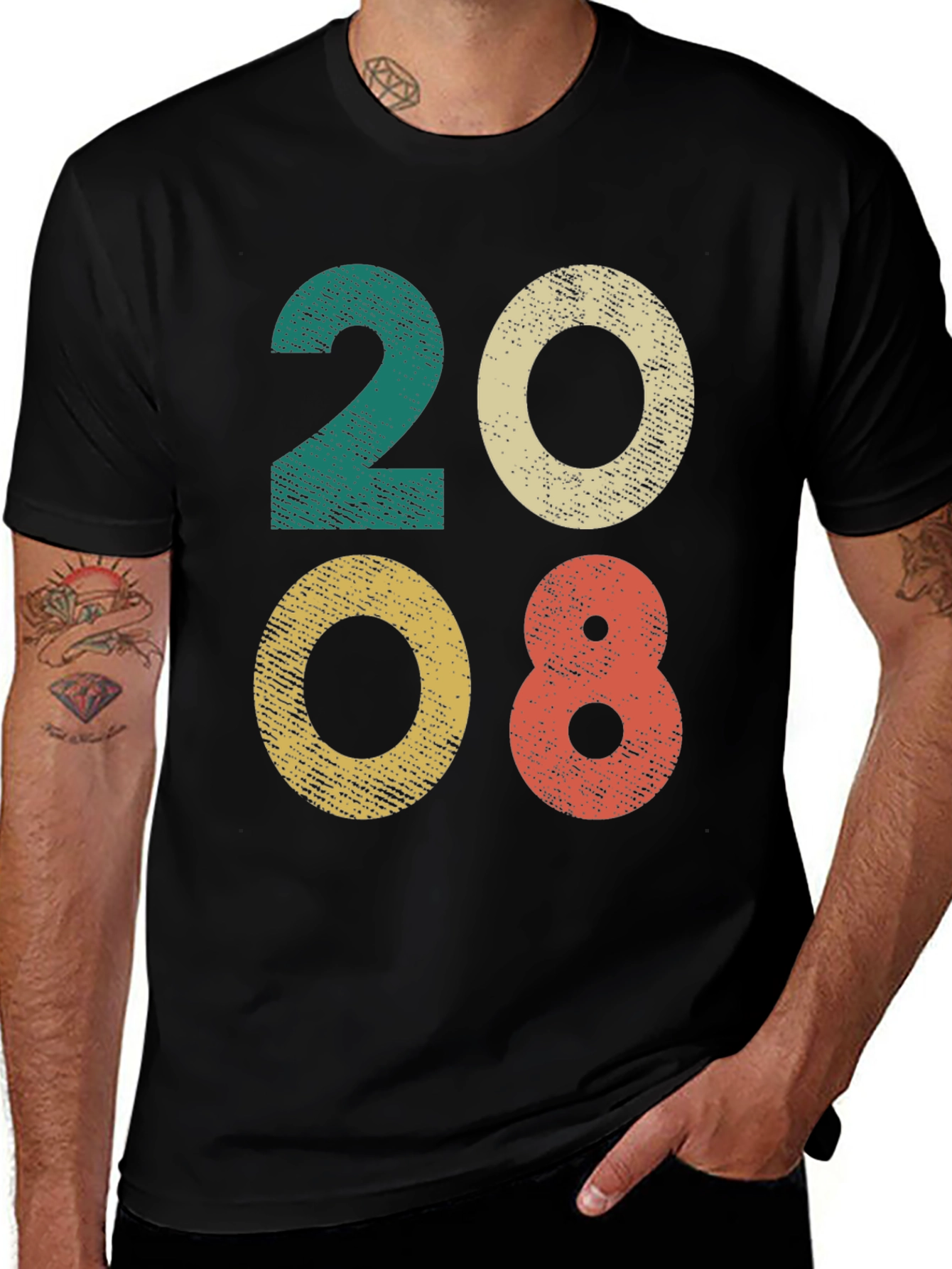 Variant 16 of Vintage 2008 T-Shirt - Retro Style Anniversary Tee
