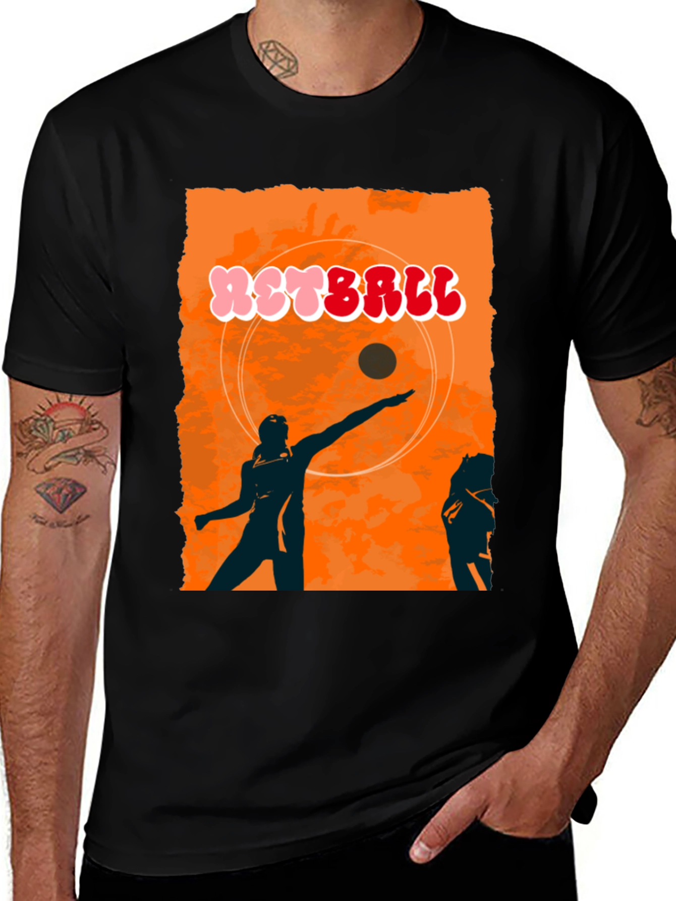Variant 28 of Retro Netball Graphic T-Shirt