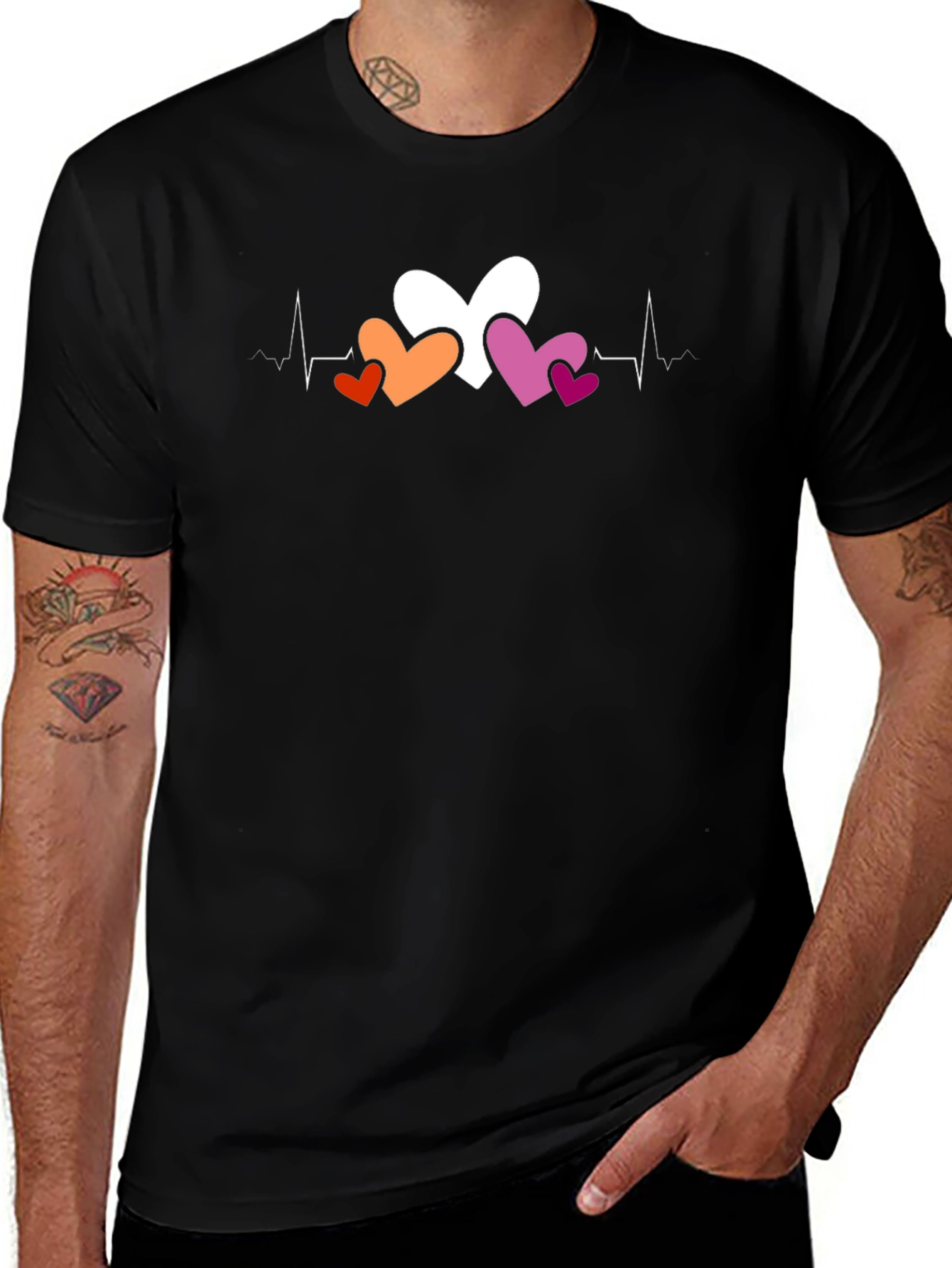 Heartbeat Lesbian Pride T-Shirt