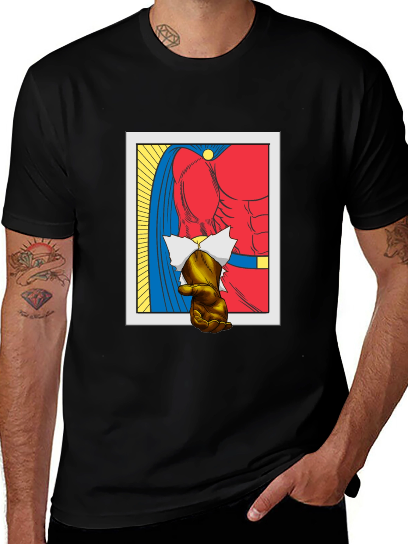 Variant 25 of Superhero Chest Comic Graphic T-Shirt