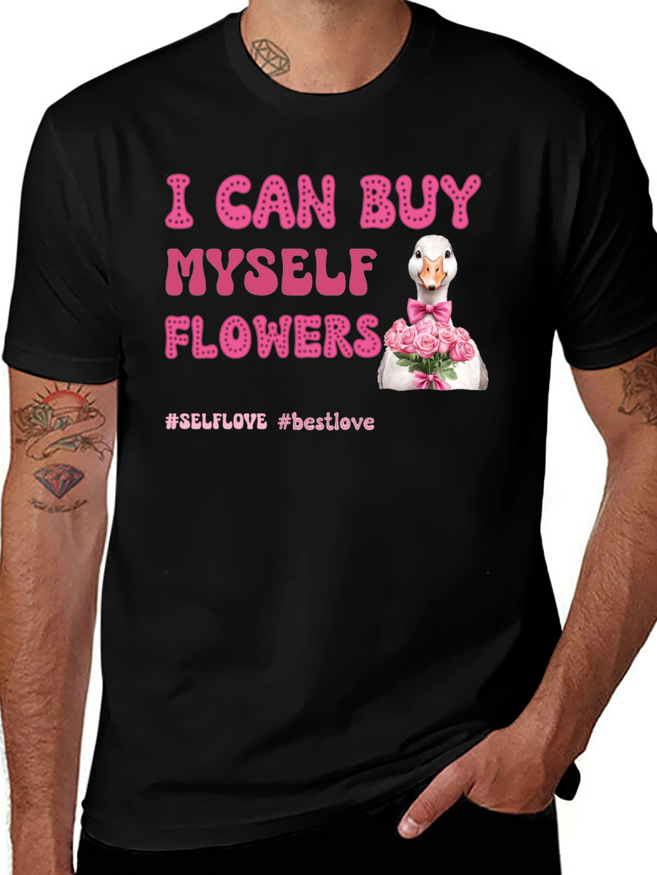 Variant 21 of I Can Buy Myself Flowers Goose T-Shirt