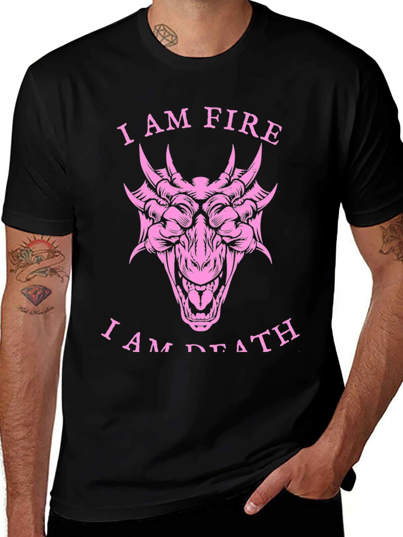 Variant 6 of I am Fire I am Death Dragon Graphic Tee