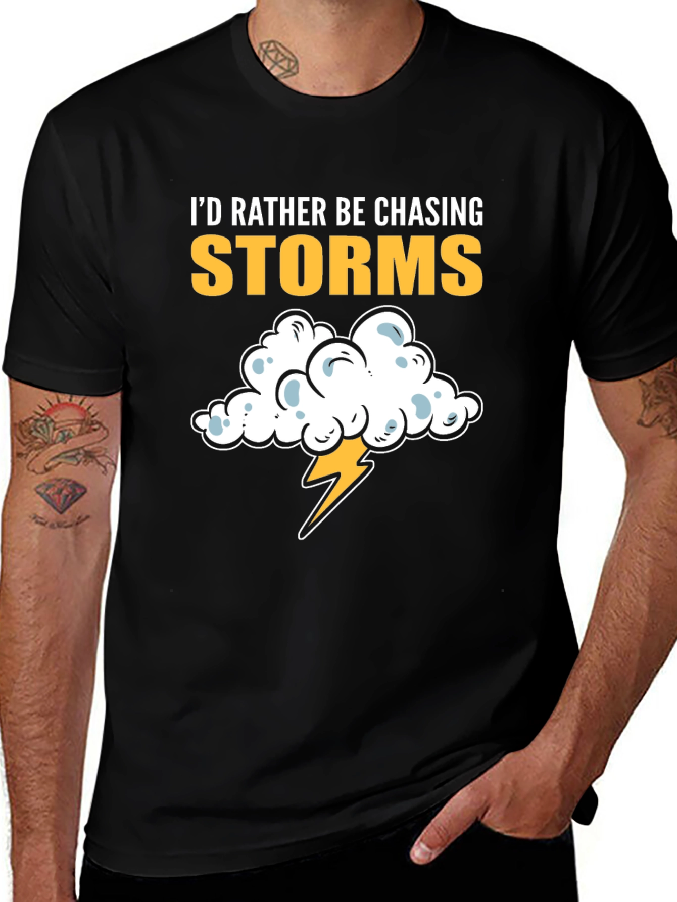 Variant 27 of Storm Chaser Graphic T-Shirt - Weather Enthusiast Tee