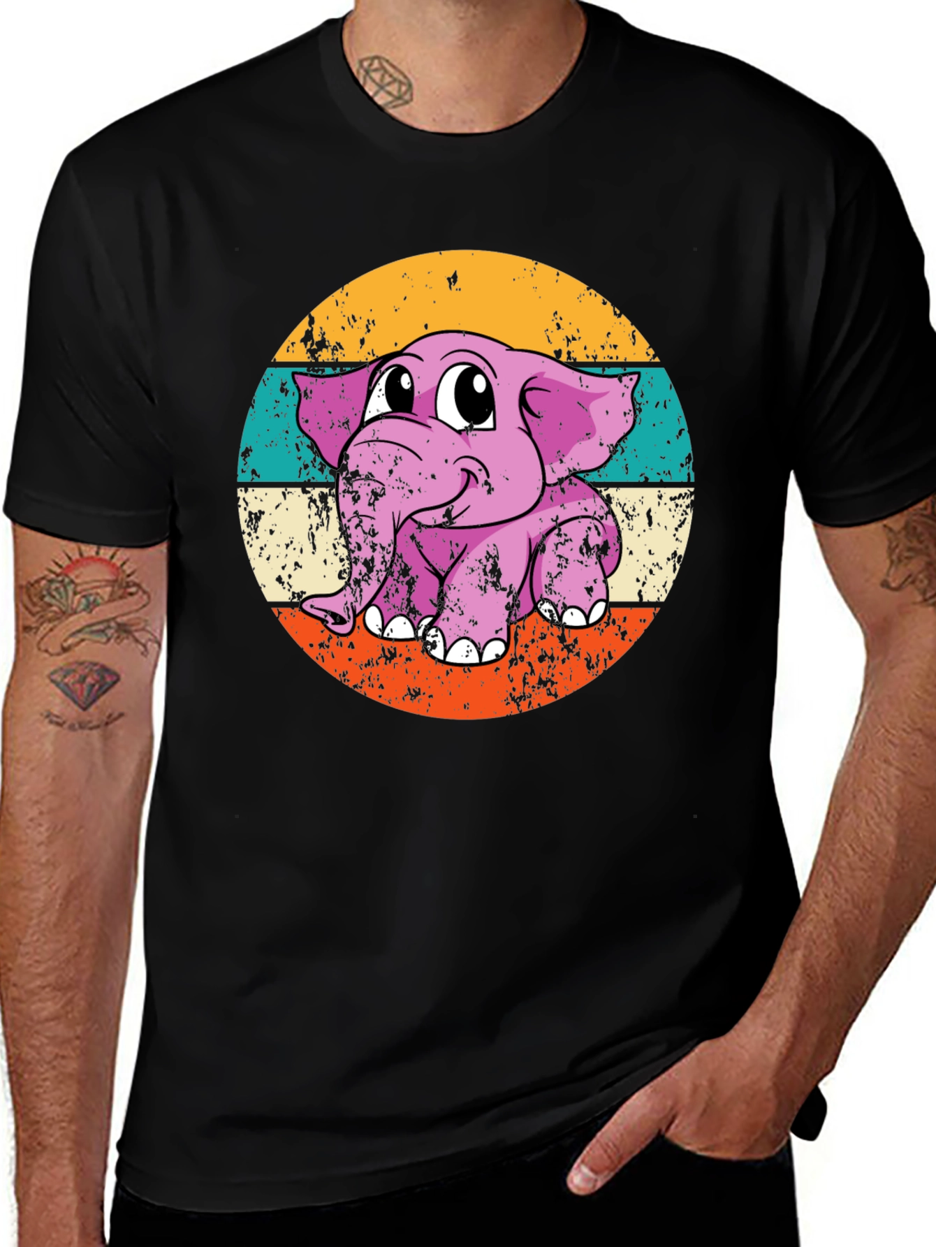 Variant 25 of Vintage Pink Elephant Graphic Tee