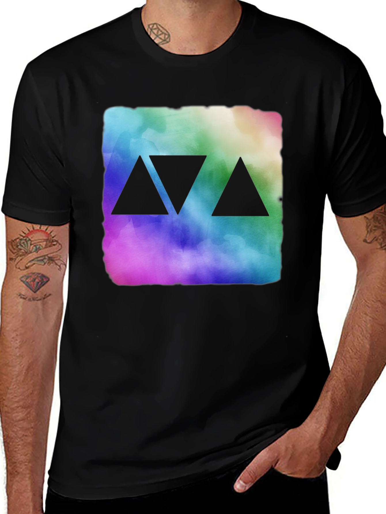Geometric Triangle Graphic Tee