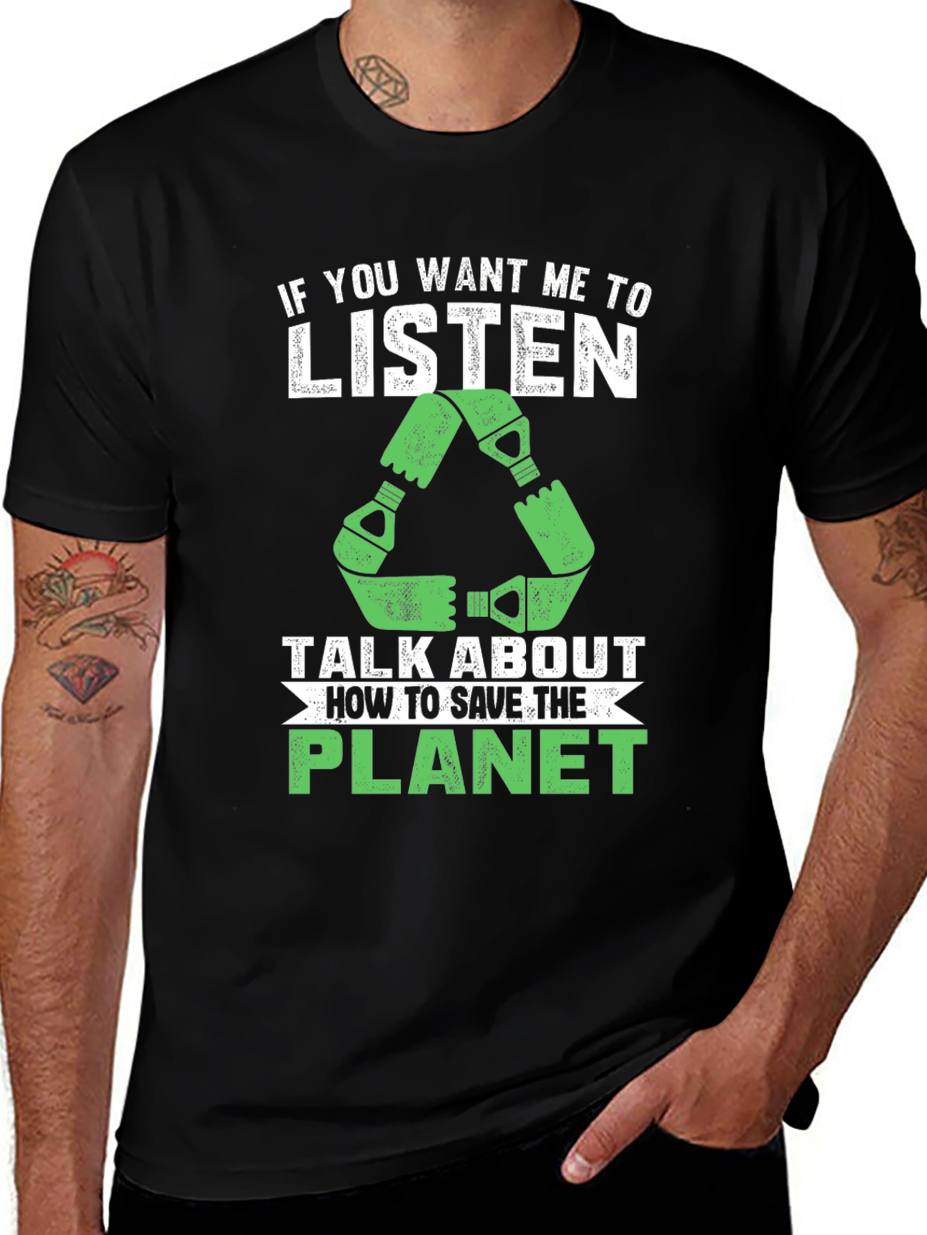 Variant 15 of Save the Planet Graphic T-Shirt - Eco Friendly Tee