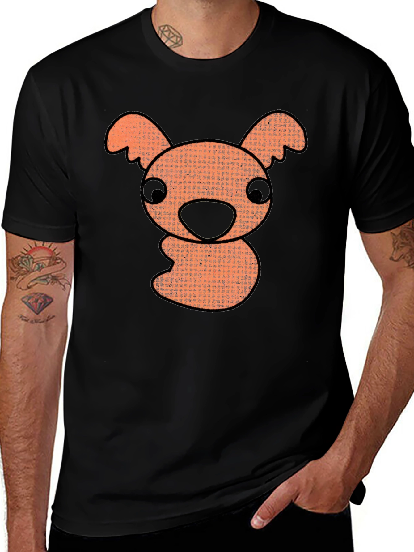 Variant 28 of Cartoon Koala Graphic T-Shirt - Black