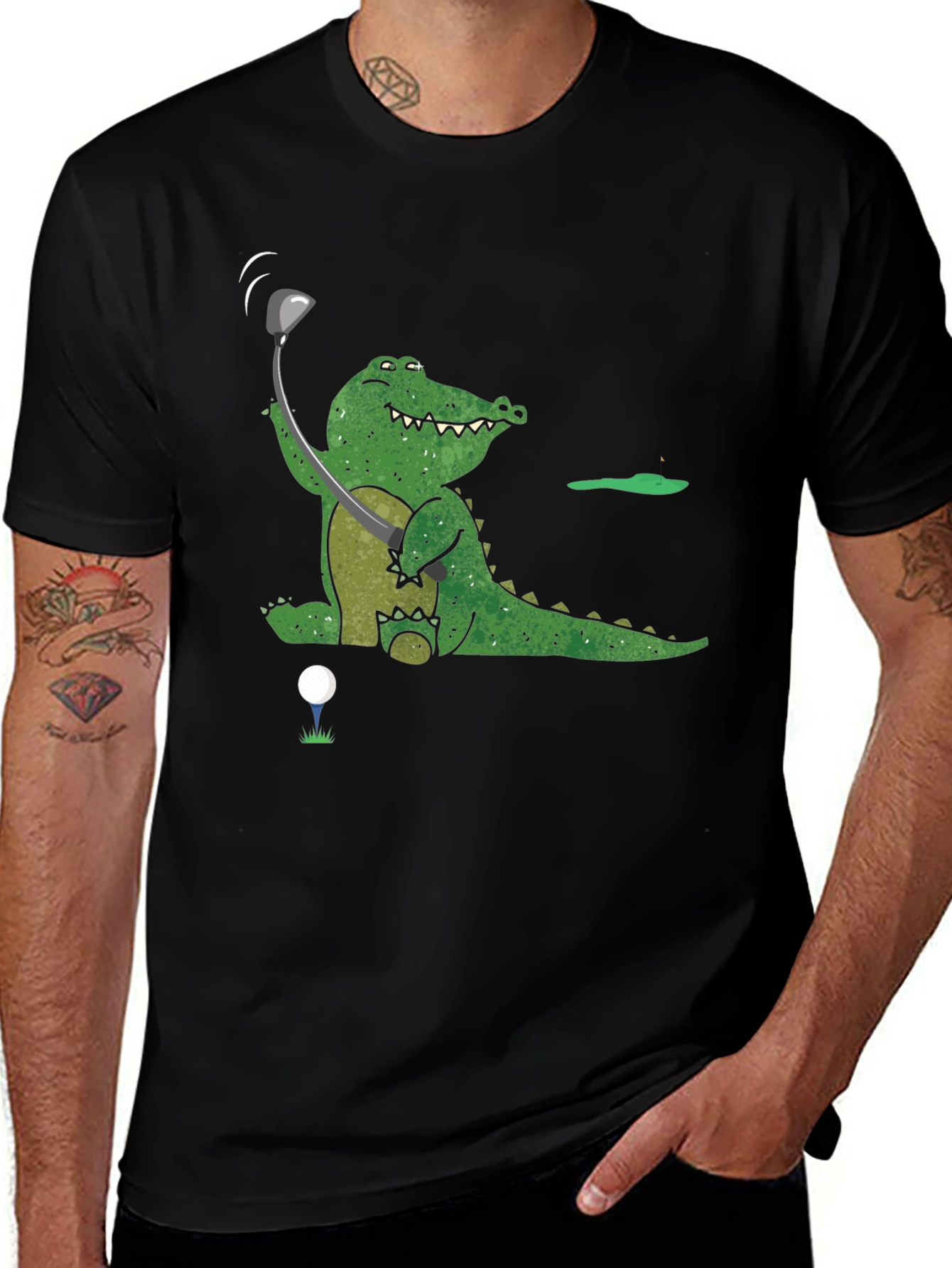Golfing Gator Graphic Tee - Unique Design!
