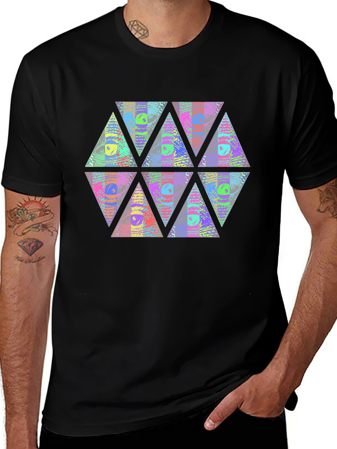 Variant 8 of Eye-Catching Geometric Graphic Tee