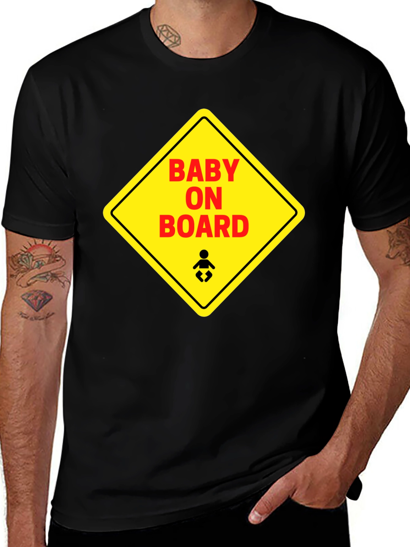 Baby On Board Graphic Tee - Black Unisex T-Shirt