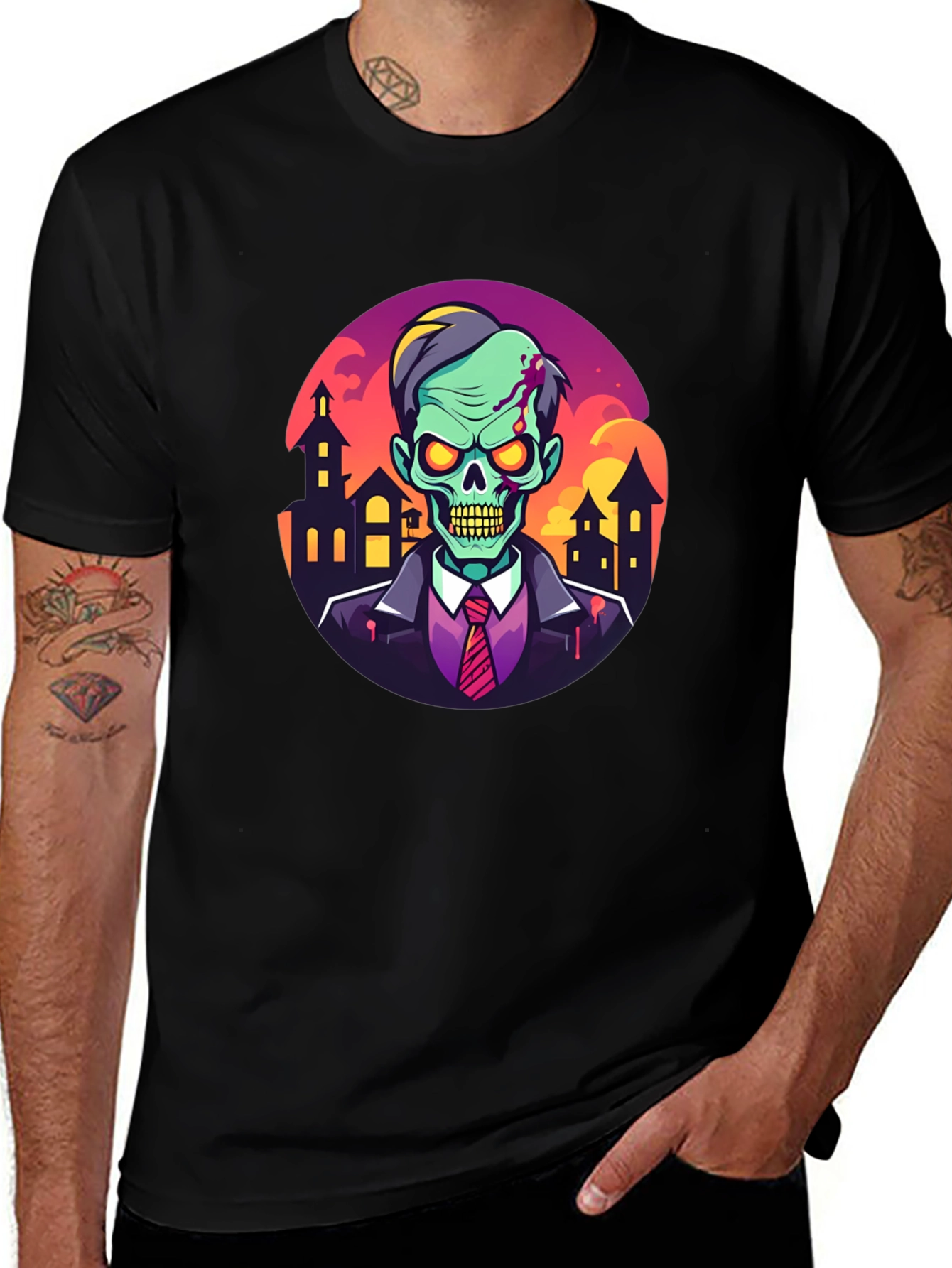 Variant 22 of Zombie Business Halloween Graphic Tee