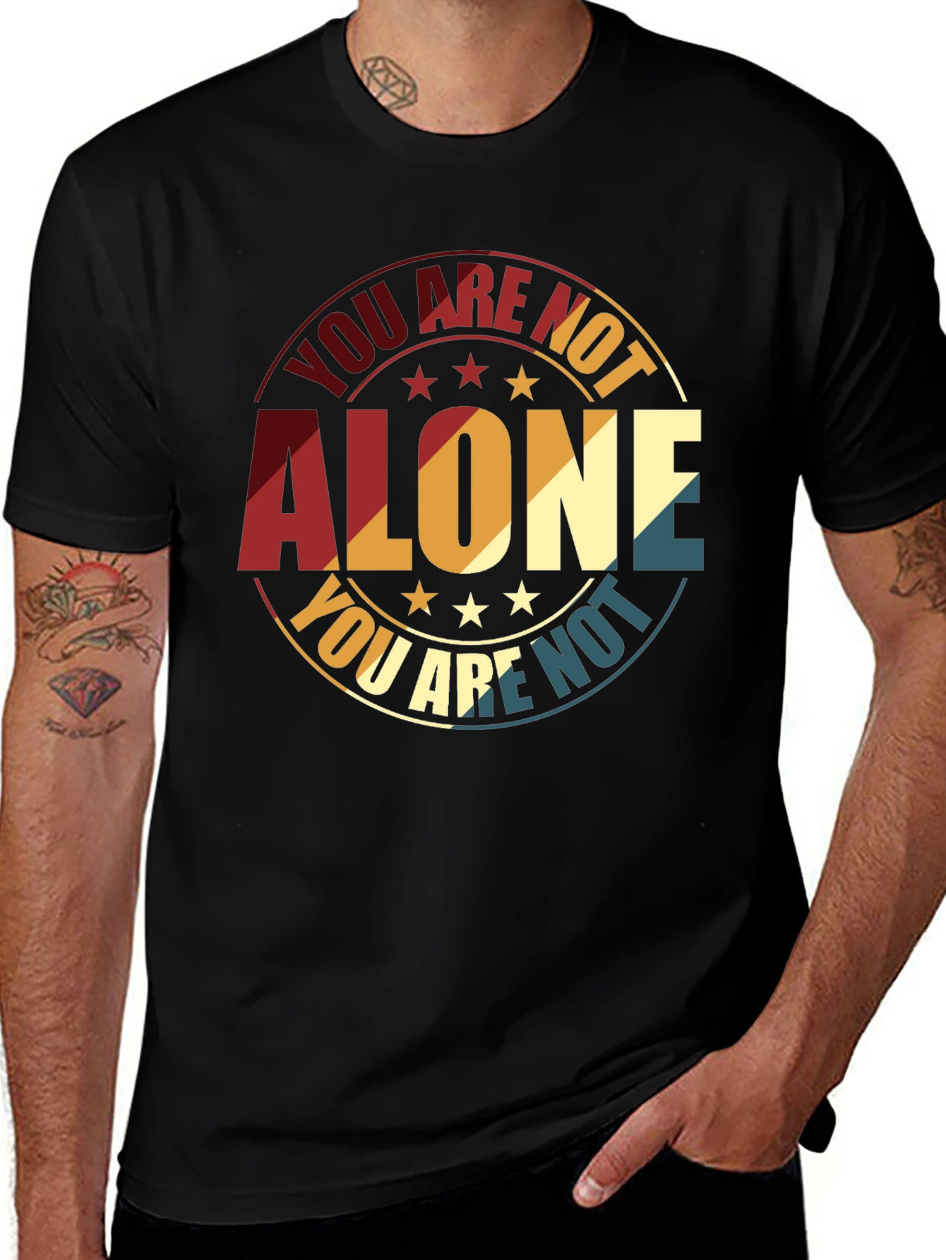 Variant 8 of You Are Not Alone Graphic Tee - Comfort Fit
