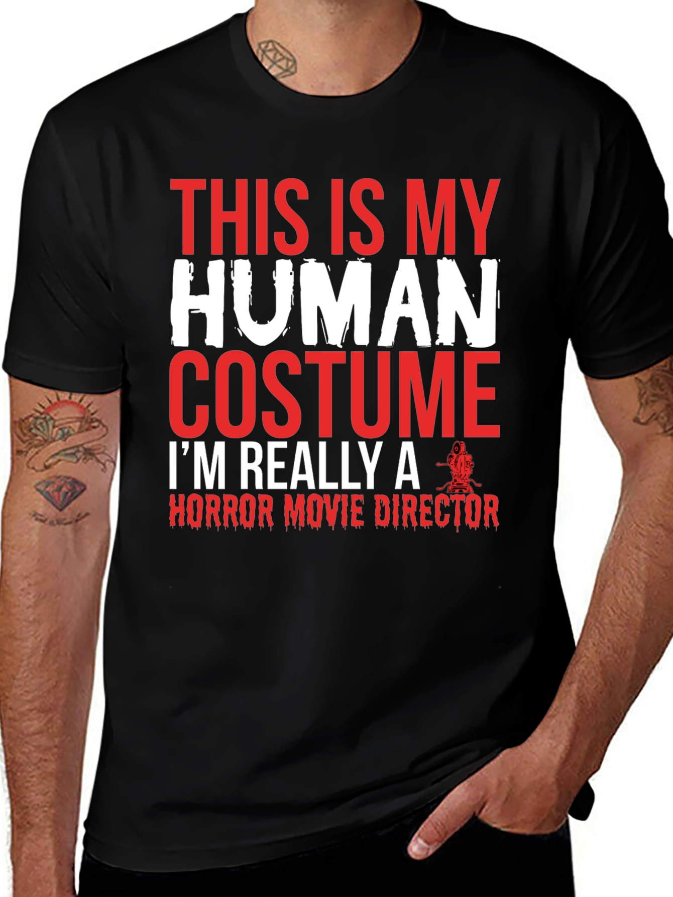 Variant 20 of Horror Movie Director Human Costume T-Shirt