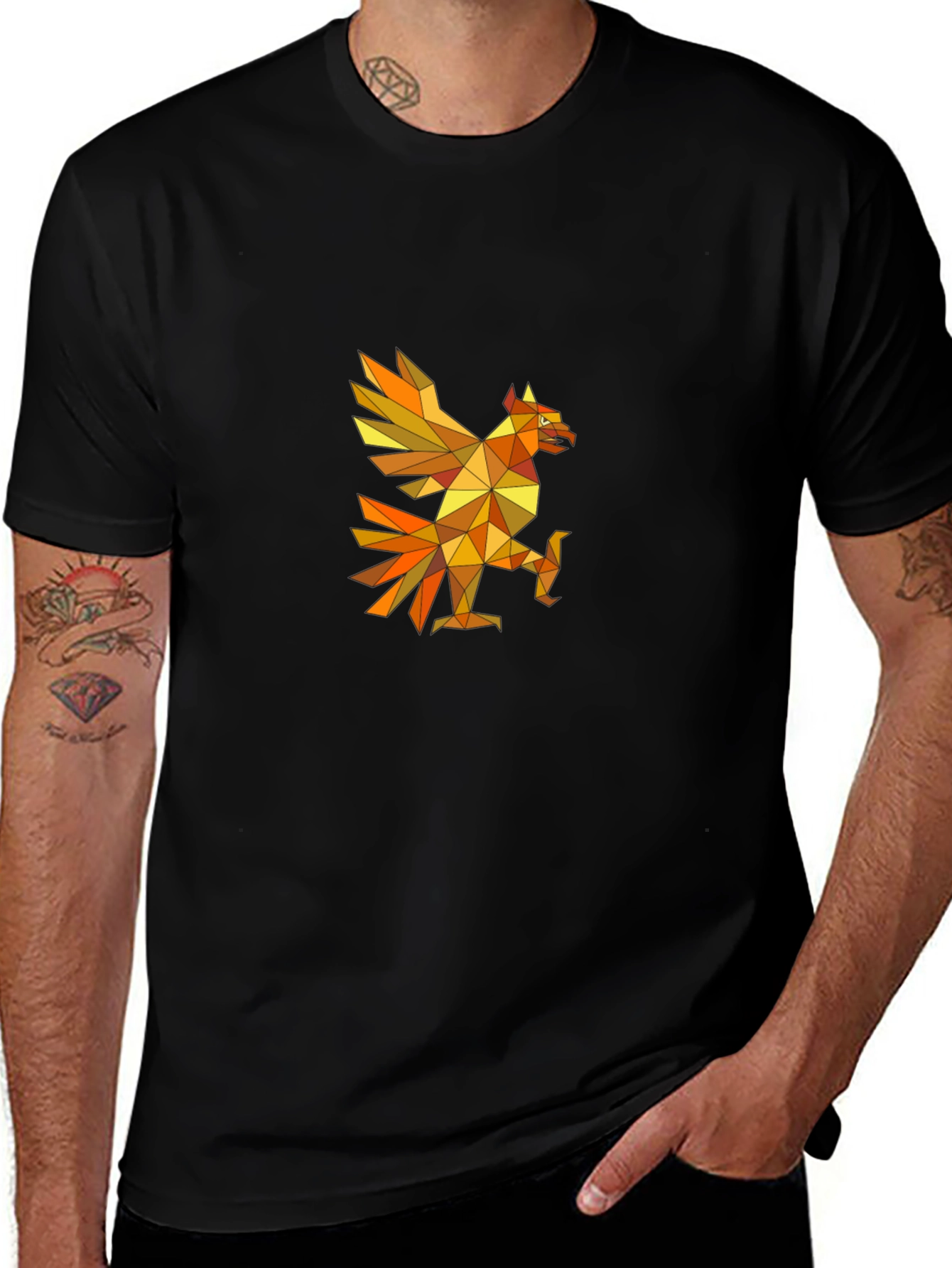 Variant 20 of Geometric Phoenix Graphic Print Tee